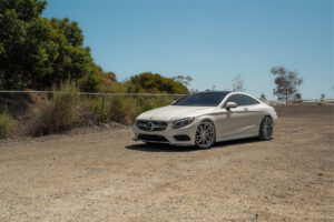 A 2015 Mercedes-Benz S550 on Blaque Diamond BD-F23 Silver with Chrome Lip Wheels