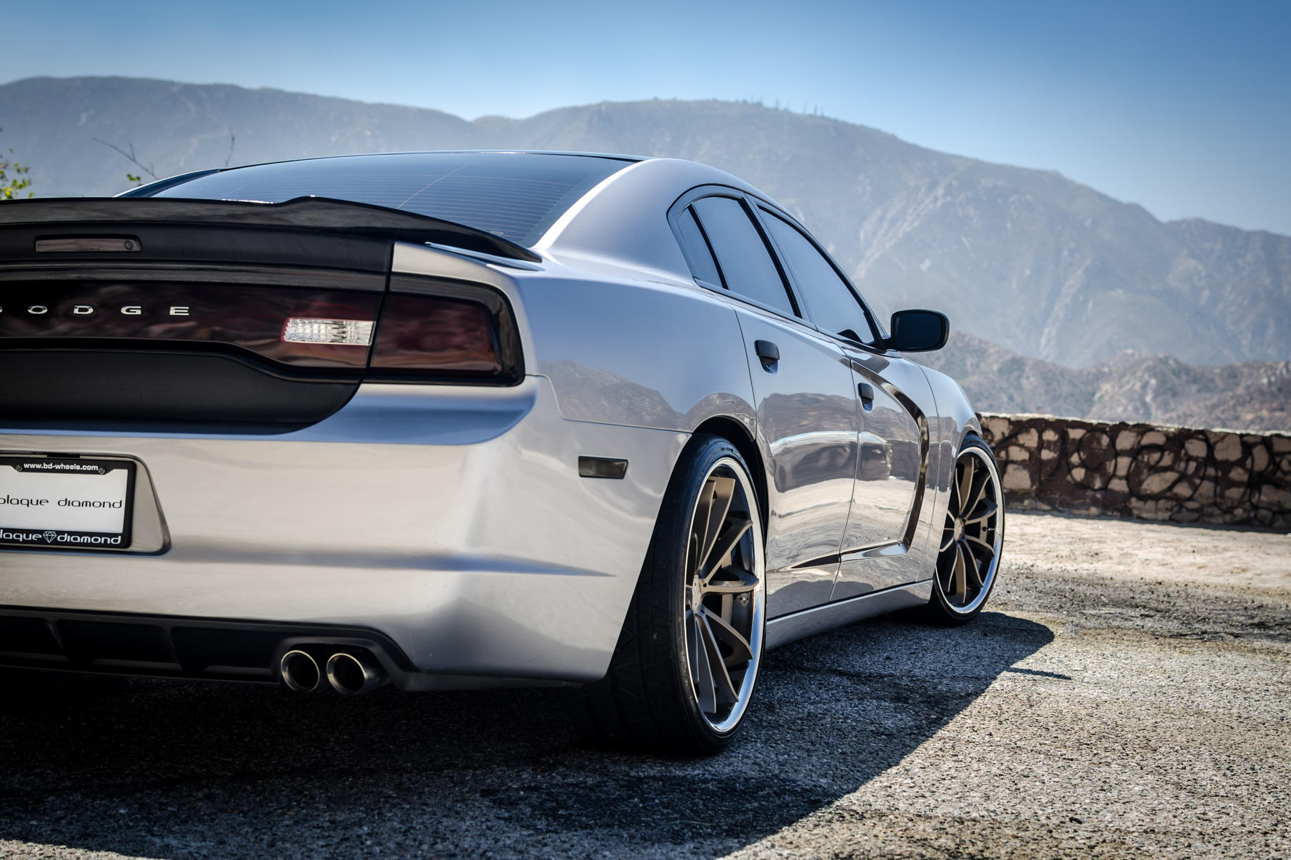 A 2014 Dodge Charger on 22 Inch Blaque Diamond BD-23 Bronze with SS Lip Wheels