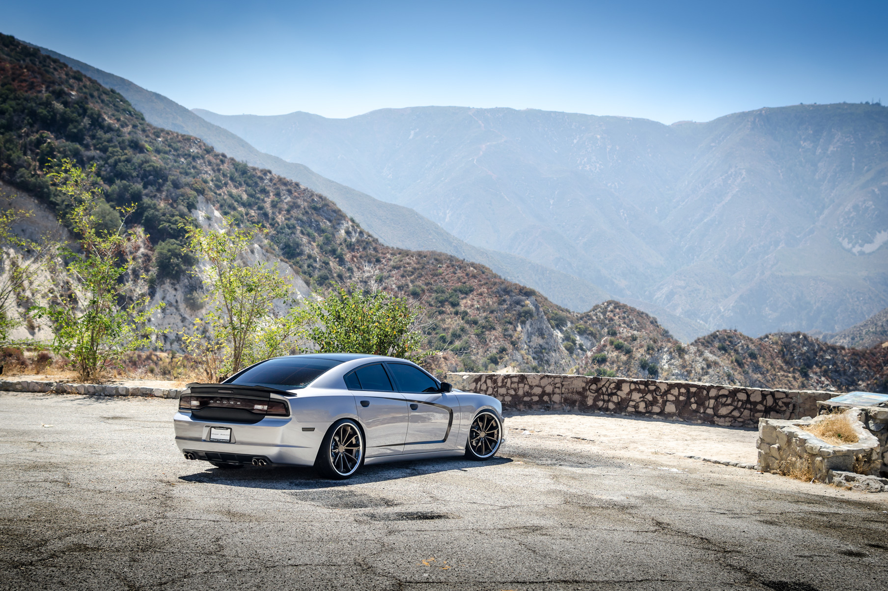 A 2014 Dodge Charger on 22 Inch Blaque Diamond BD-23 Bronze with SS Lip Wheels