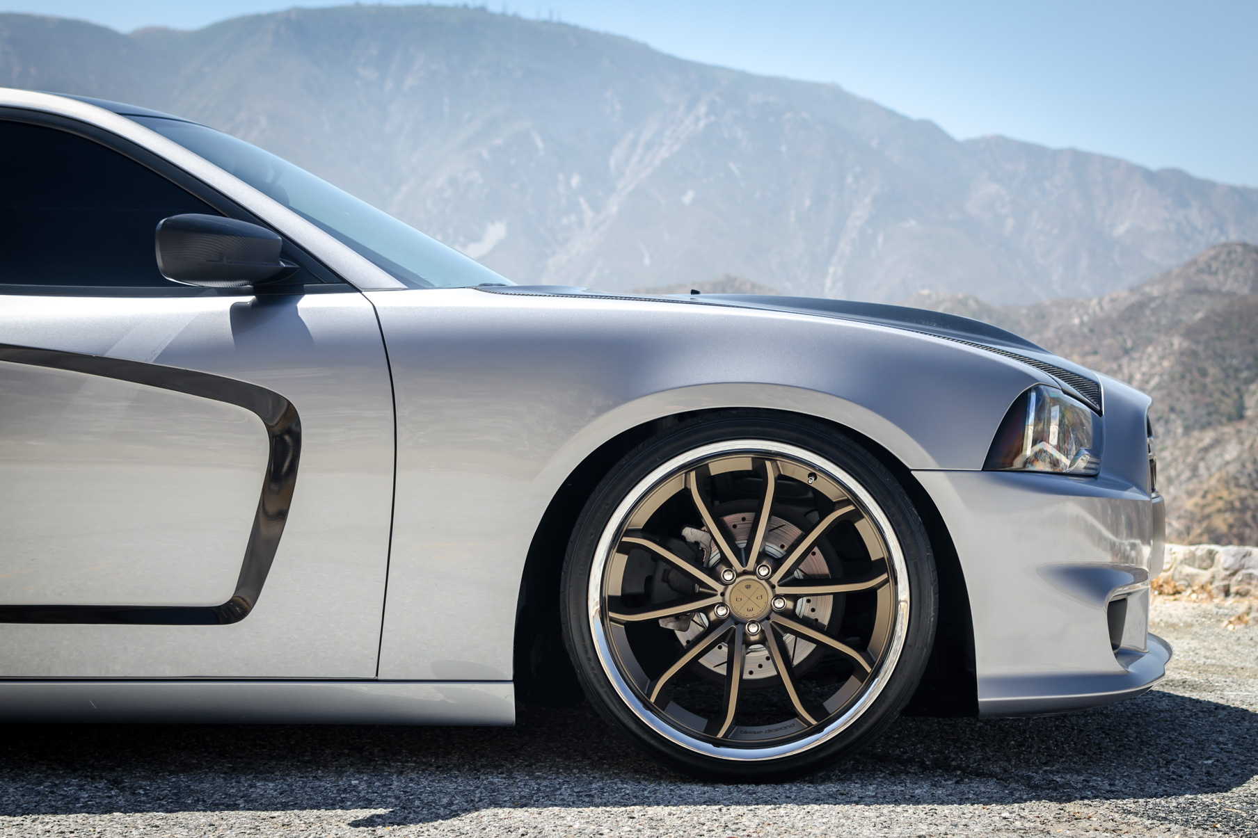 A 2014 Dodge Charger on 22 Inch Blaque Diamond BD-23 Bronze with SS Lip Wheels