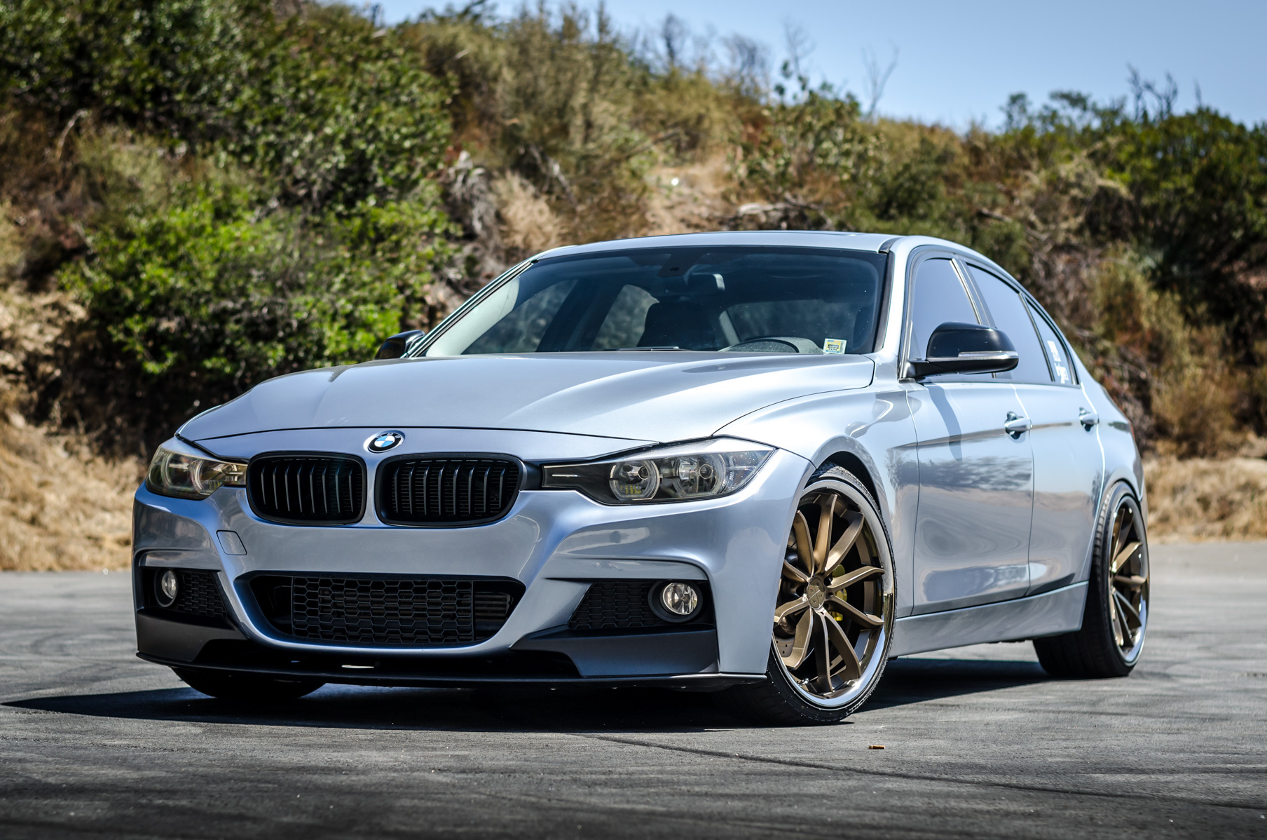 A 2014 328i on 20 Inch Blaque Diamond BD-23 Bronze Wheels