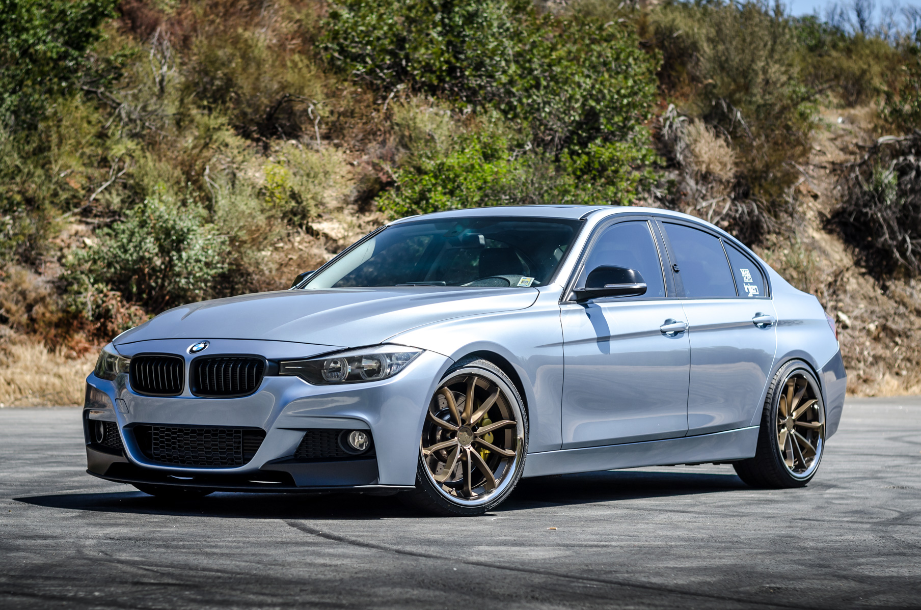 A 2014 328i on 20 Inch Blaque Diamond BD-23 Bronze Wheels