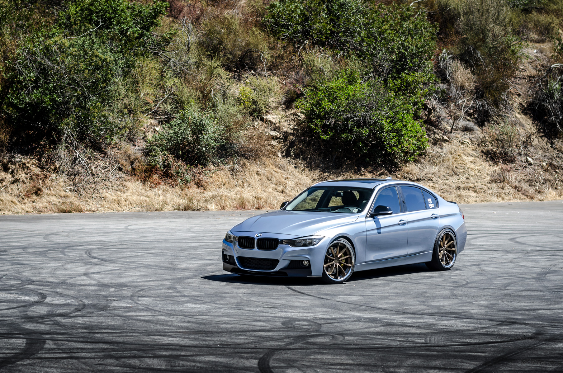 A 2014 328i on 20 Inch Blaque Diamond BD-23 Bronze Wheels