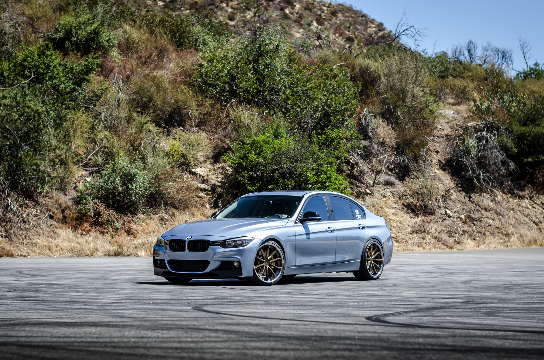 A 2014 328i on 20 Inch Blaque Diamond BD-23 Bronze Wheels