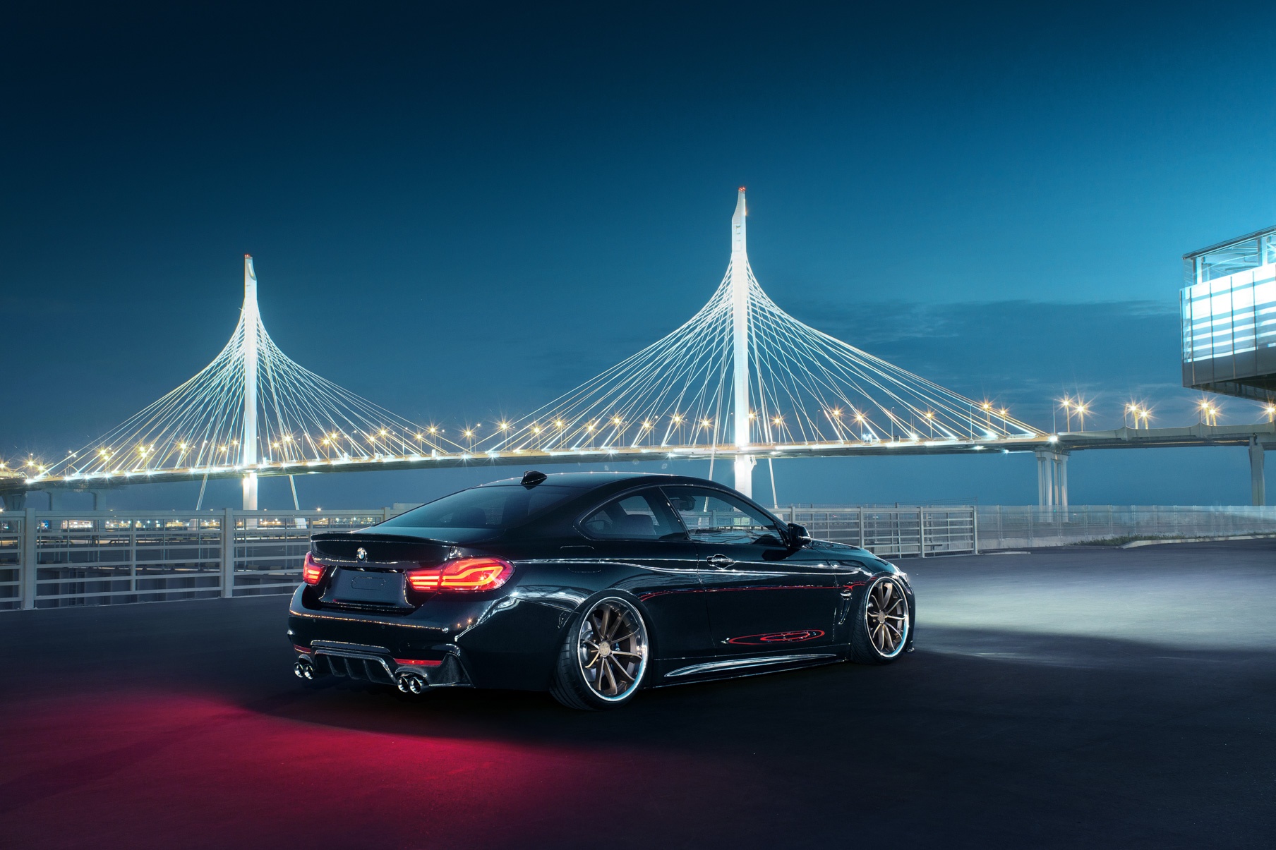 2015 BMW 4 Series Coupe on 20 Inch Blaque Diamond BD-23 Bronze Wheels