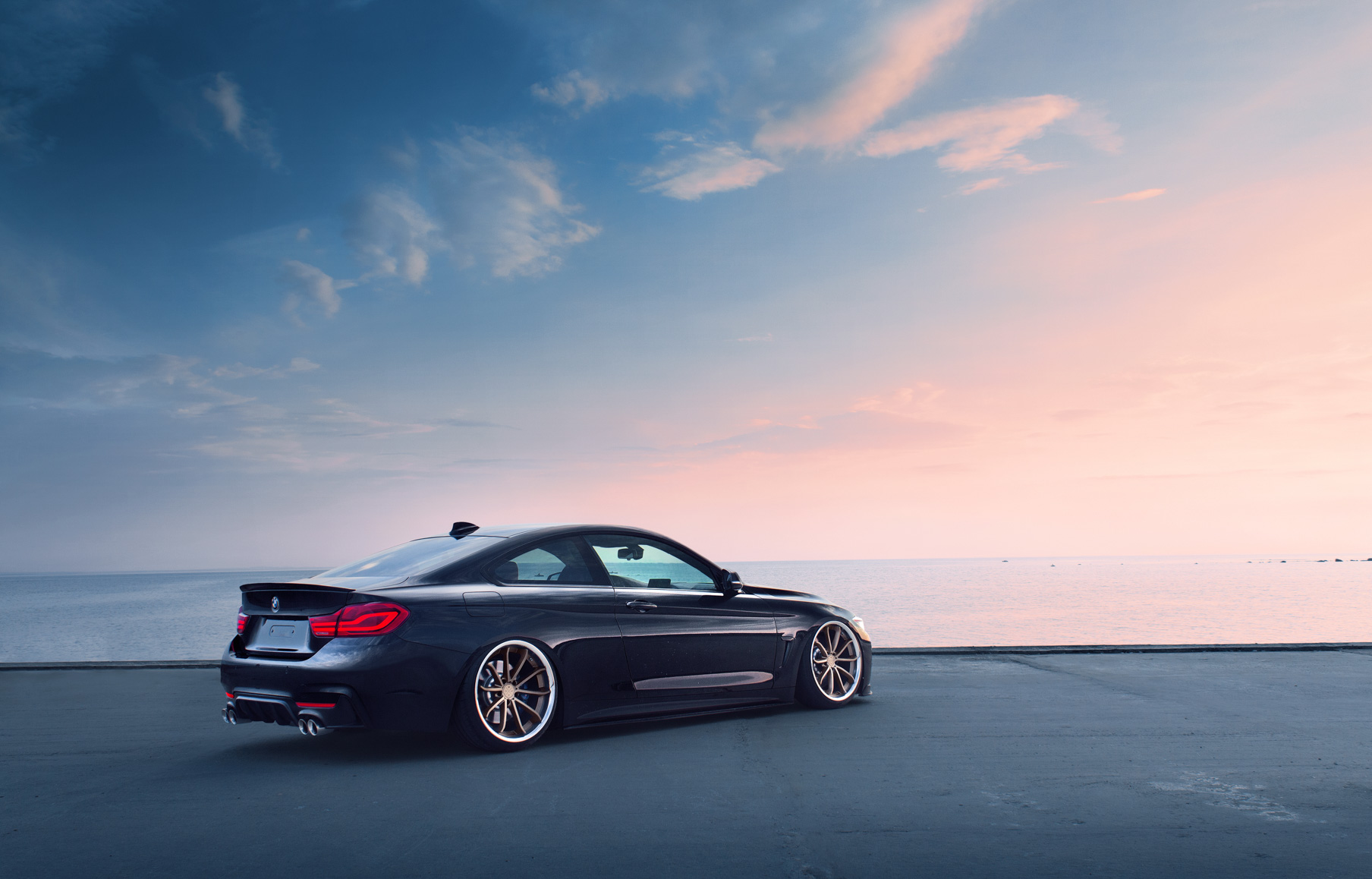 2015 BMW 4 Series Coupe on 20 Inch Blaque Diamond BD-23 Bronze Wheels