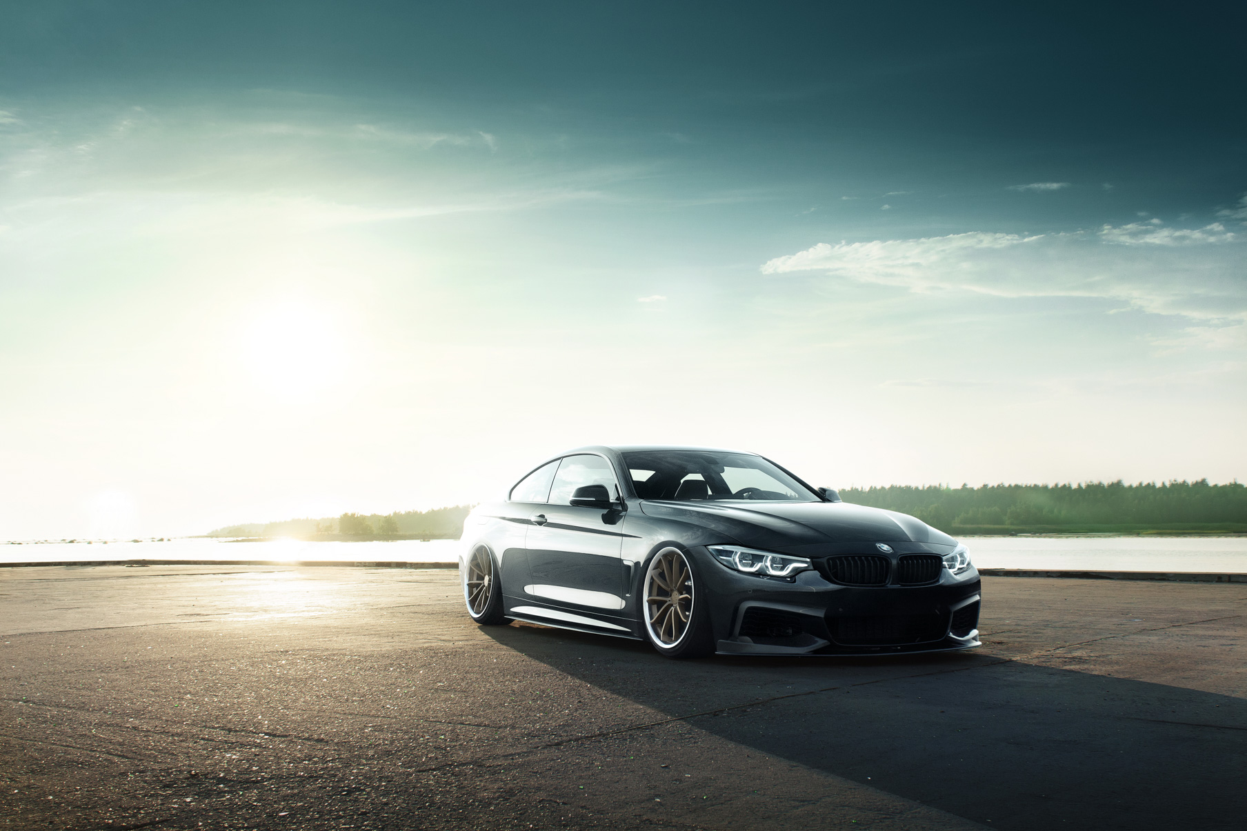 2015 BMW 4 Series Coupe on 20 Inch Blaque Diamond BD-23 Bronze Wheels