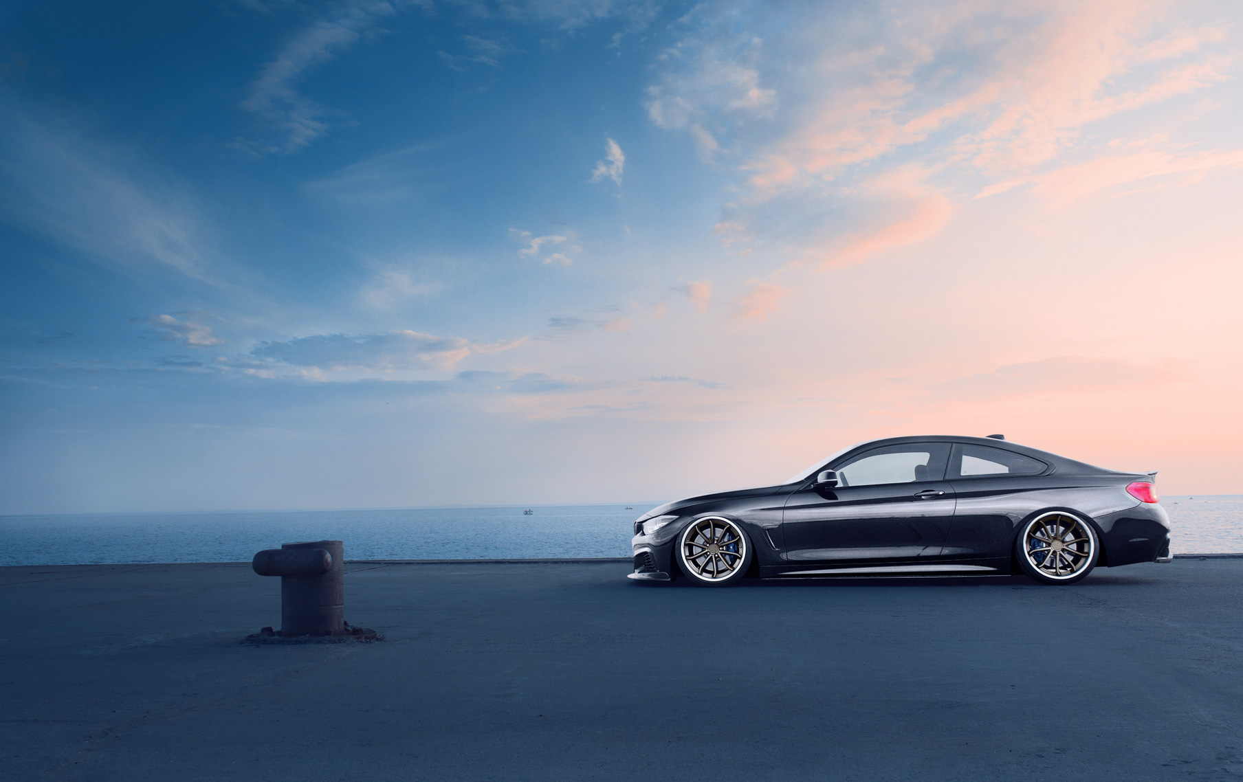 2015 BMW 4 Series Coupe on 20 Inch Blaque Diamond BD-23 Bronze Wheels