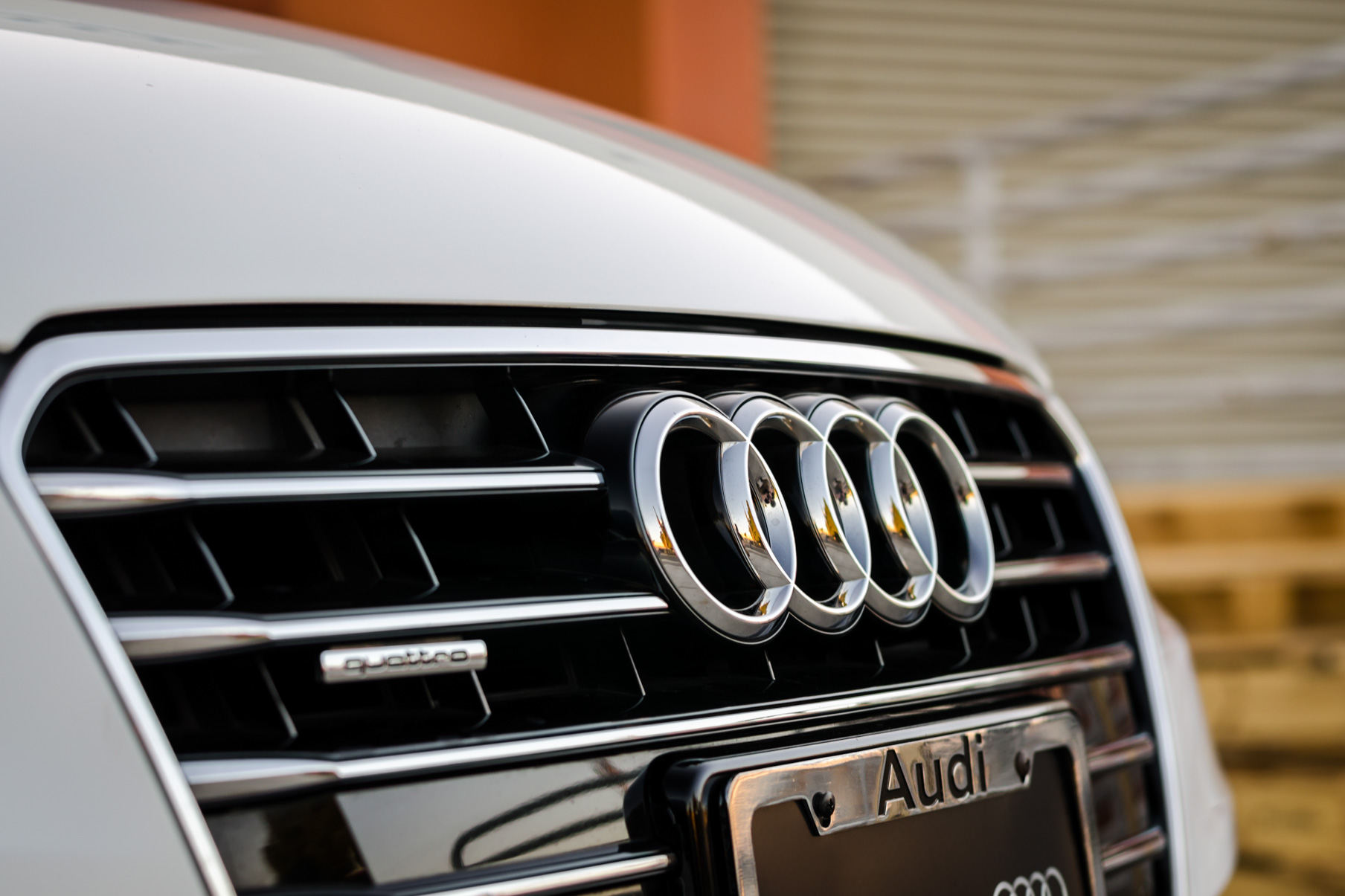 A White 2016 Audi A7 on 20 Inch Blaque Diamond BD-23 Bronze with Chrome SS Lip Wheels
