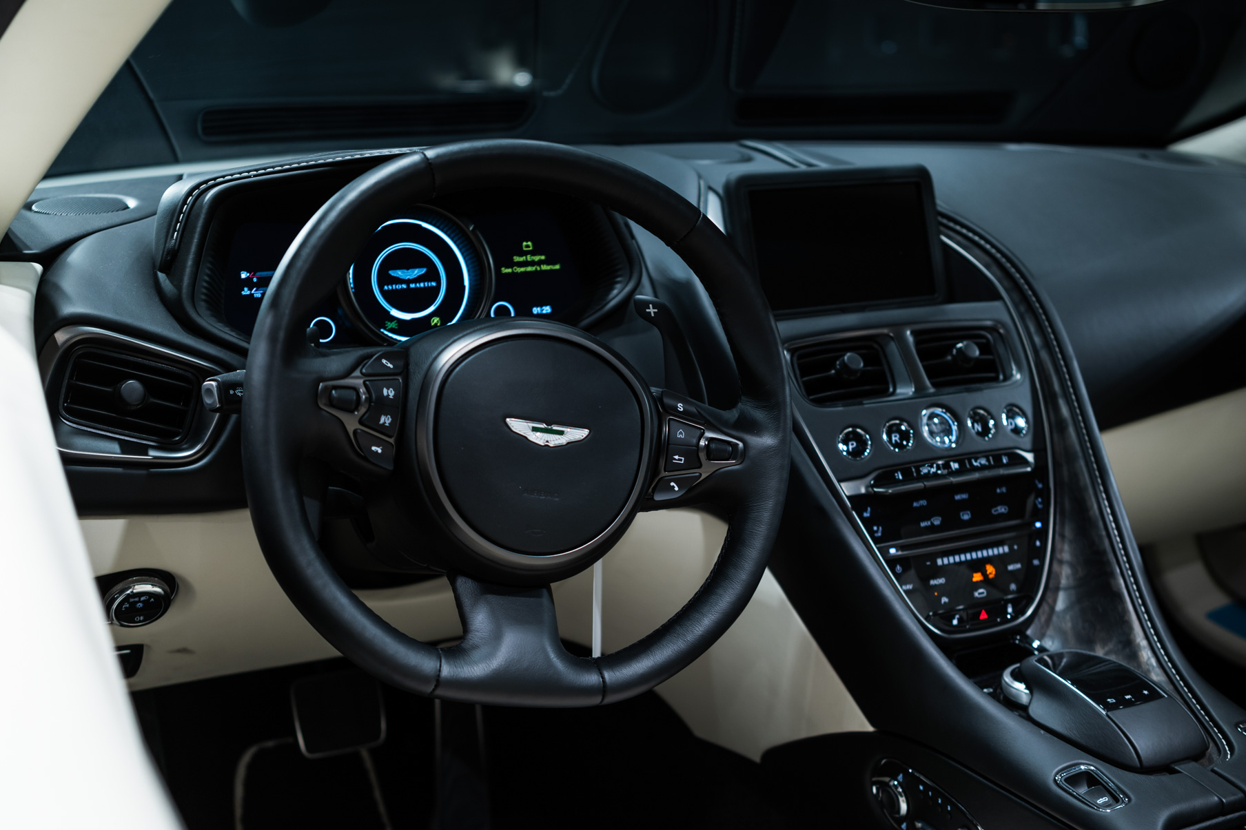 A 2017 Aston Martin DB11 on Blaque Diamond BD-23 Brushed Baby Blue Wheels