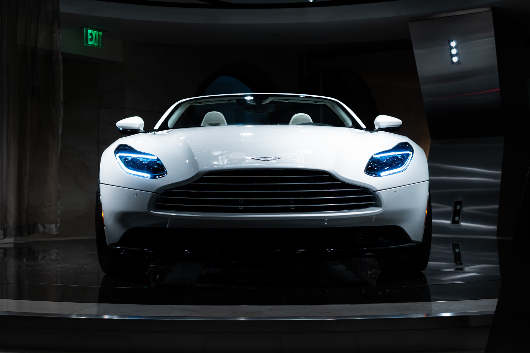 A 2017 Aston Martin DB11 on Blaque Diamond BD-23 Brushed Baby Blue Wheels