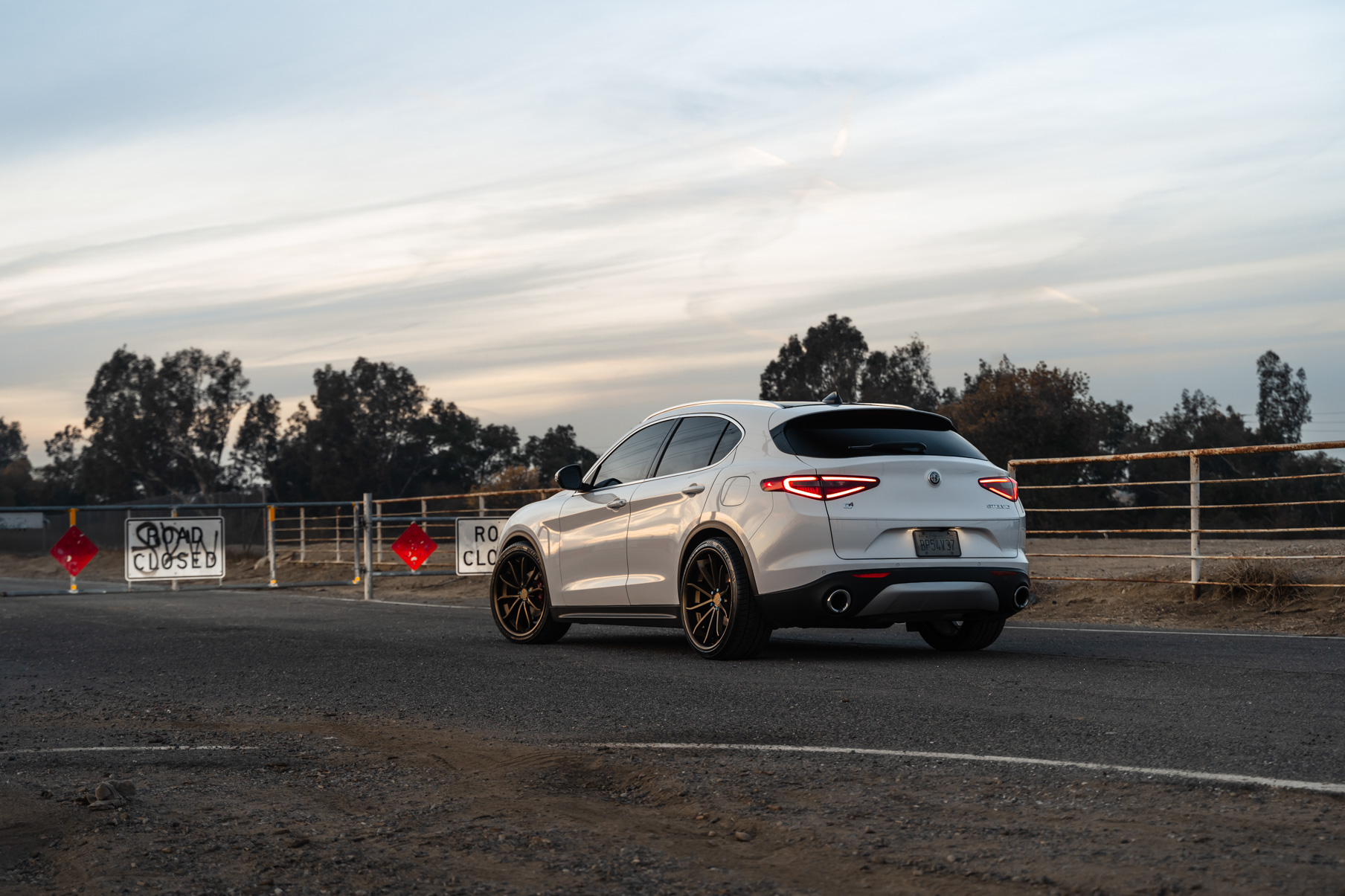 A 2020 Alfa Romeo Stelvio on Blaque Diamond BD-23 Custom Bronze Finish Wheels