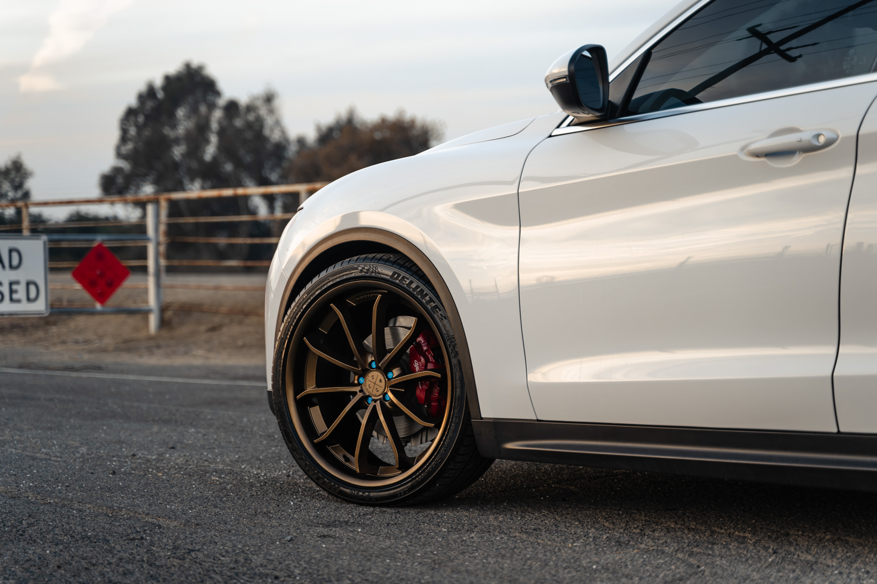 A 2020 Alfa Romeo Stelvio on Blaque Diamond BD-23 Custom Bronze Finish Wheels