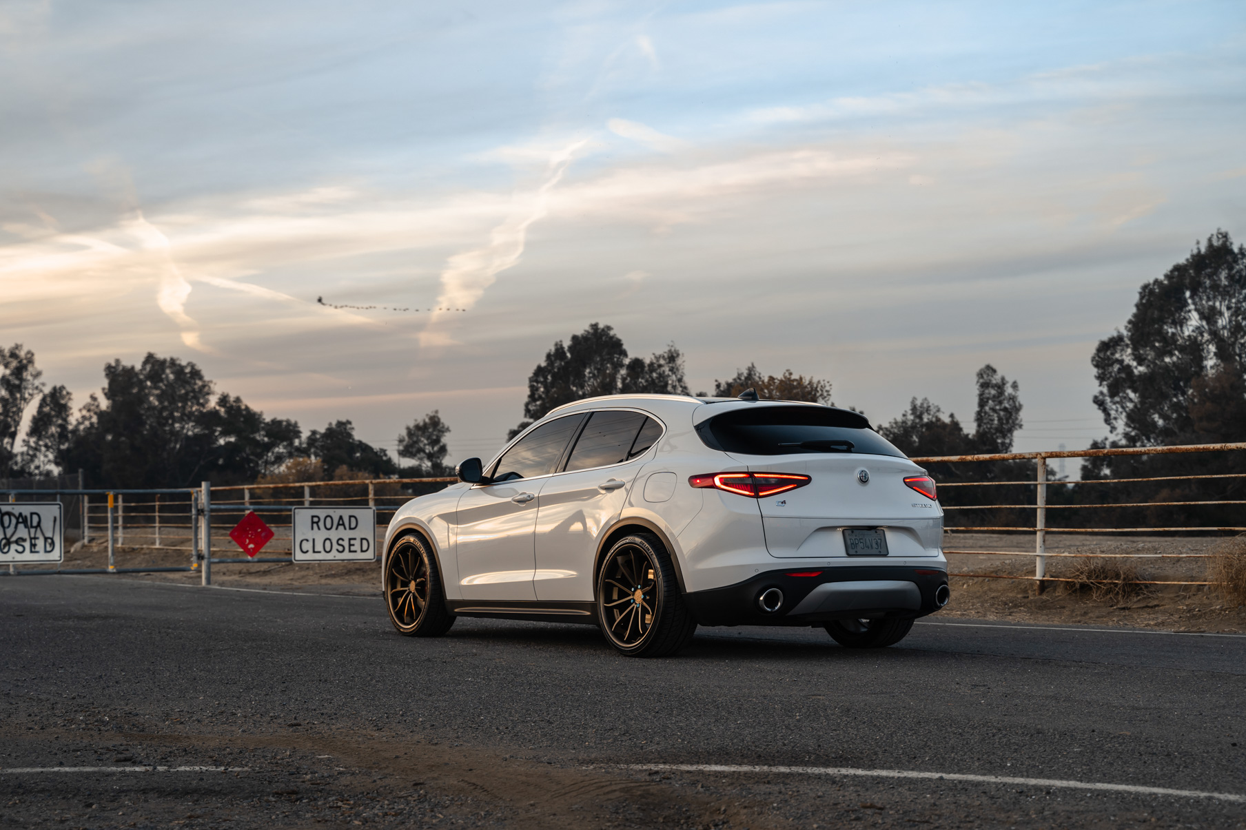 A 2020 Alfa Romeo Stelvio on Blaque Diamond BD-23 Custom Bronze Finish Wheels