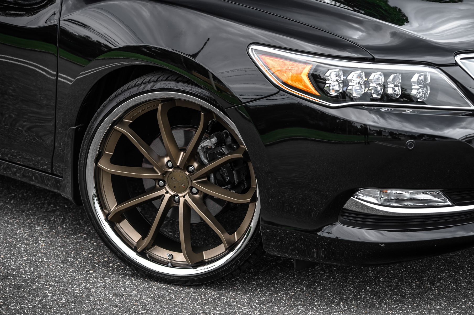 A 2017 Acura RLX on Blaque Diamond BD-23 Antique Matte Bronze Wheels