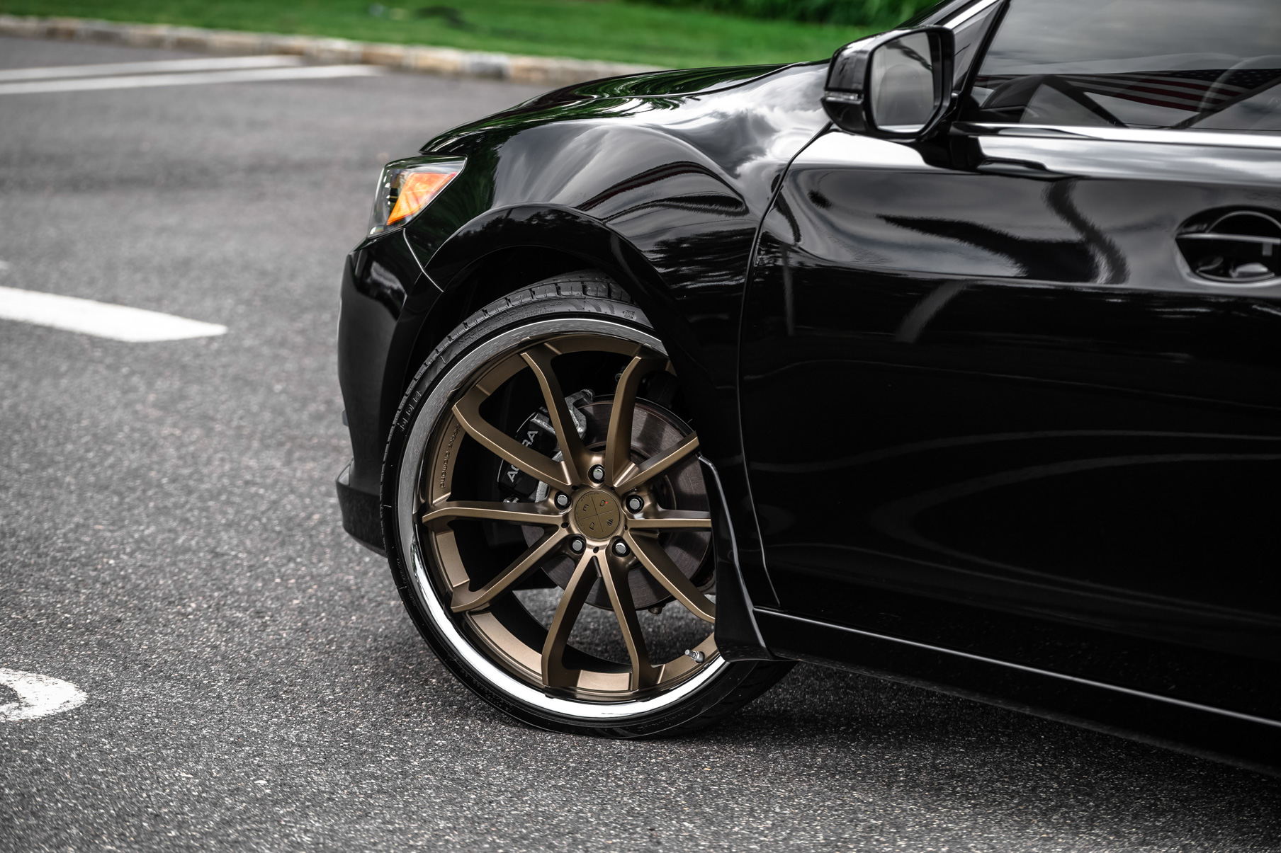 A 2017 Acura RLX on Blaque Diamond BD-23 Antique Matte Bronze Wheels