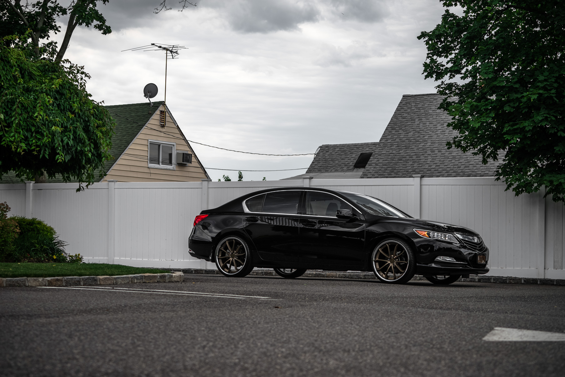 A 2017 Acura RLX on Blaque Diamond BD-23 Antique Matte Bronze Wheels