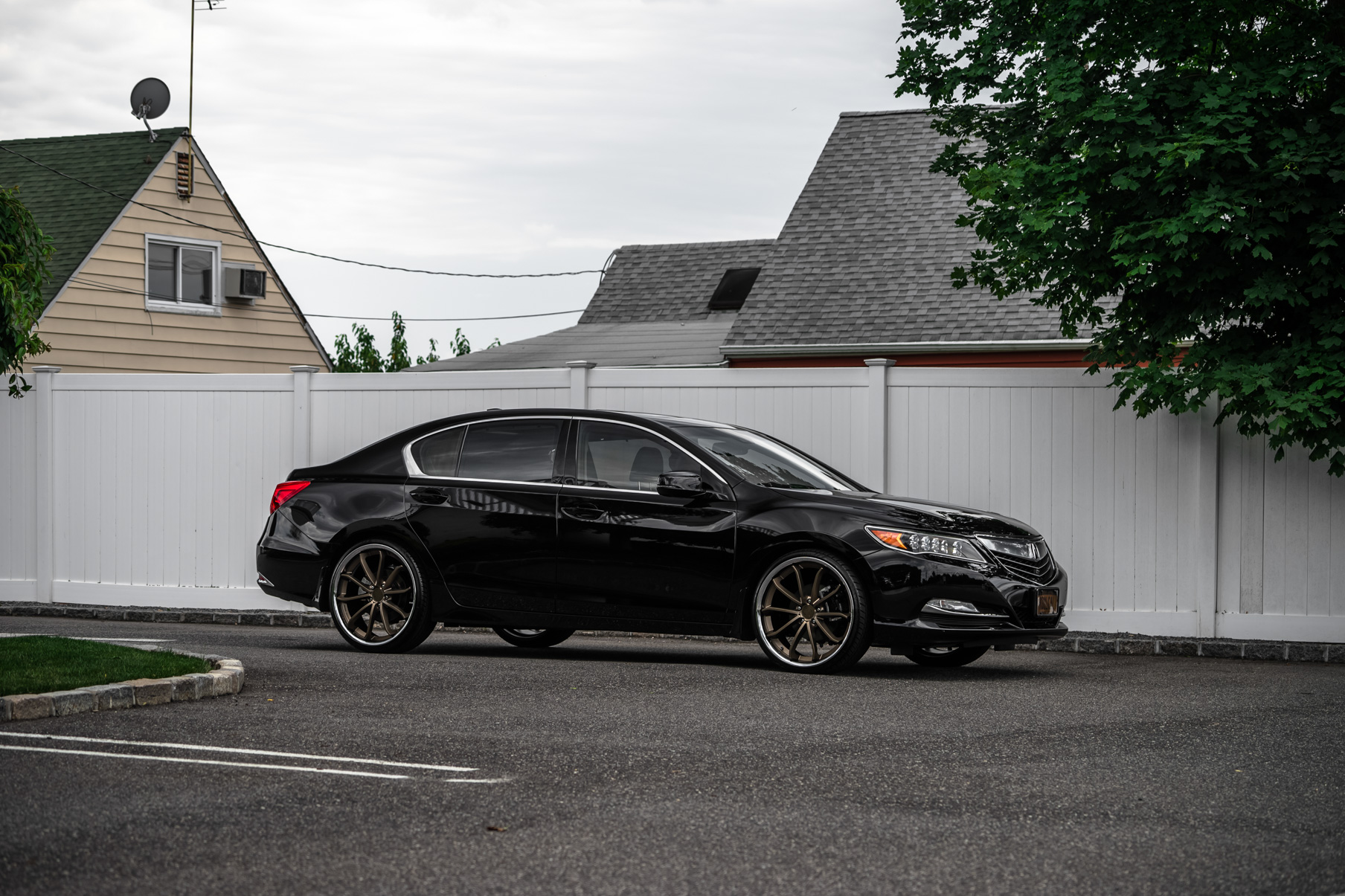 A 2017 Acura RLX on Blaque Diamond BD-23 Antique Matte Bronze Wheels