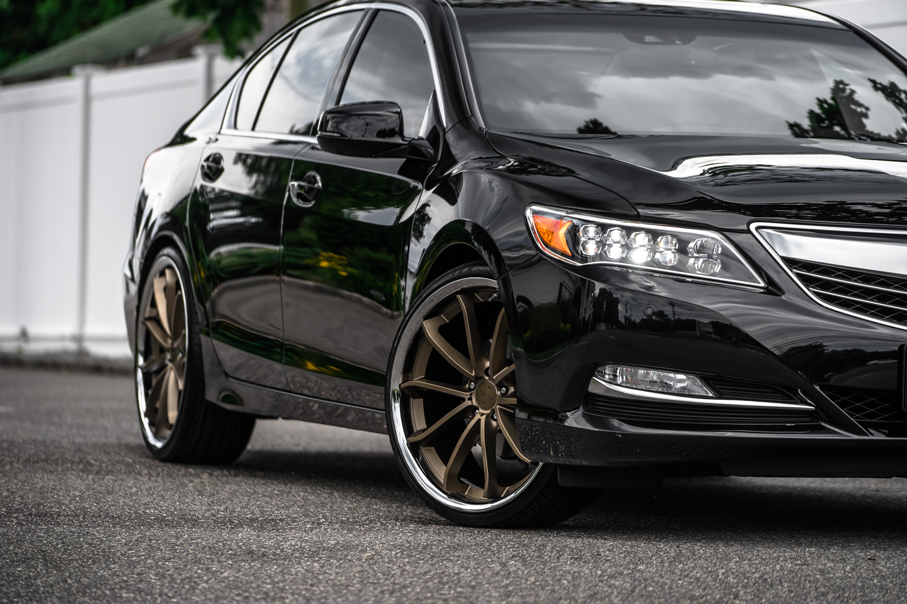 A 2017 Acura RLX on Blaque Diamond BD-23 Antique Matte Bronze Wheels