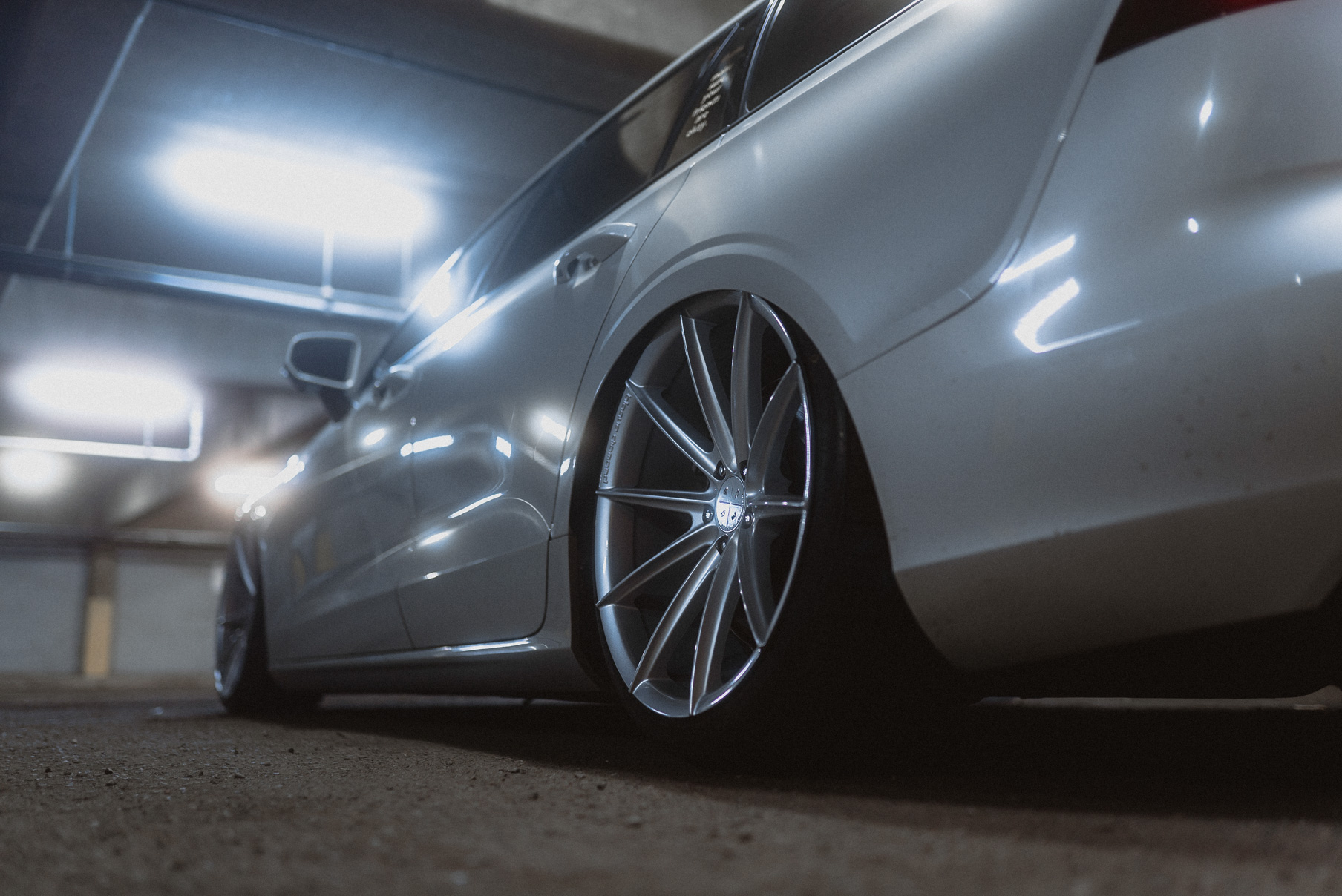 A 2020 Volvo V60 on Blaque Diamond BD-11 Gloss Silver Wheels