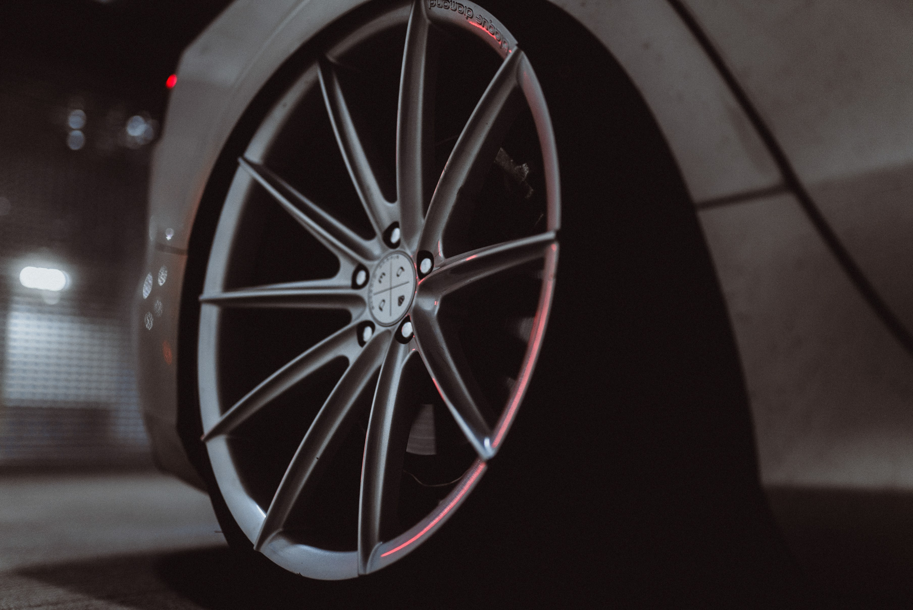 A 2020 Volvo V60 on Blaque Diamond BD-11 Gloss Silver Wheels