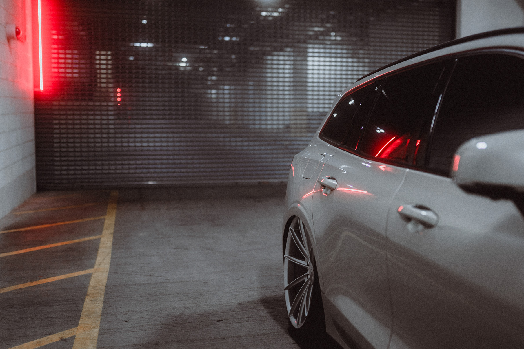 A 2020 Volvo V60 on Blaque Diamond BD-11 Gloss Silver Wheels