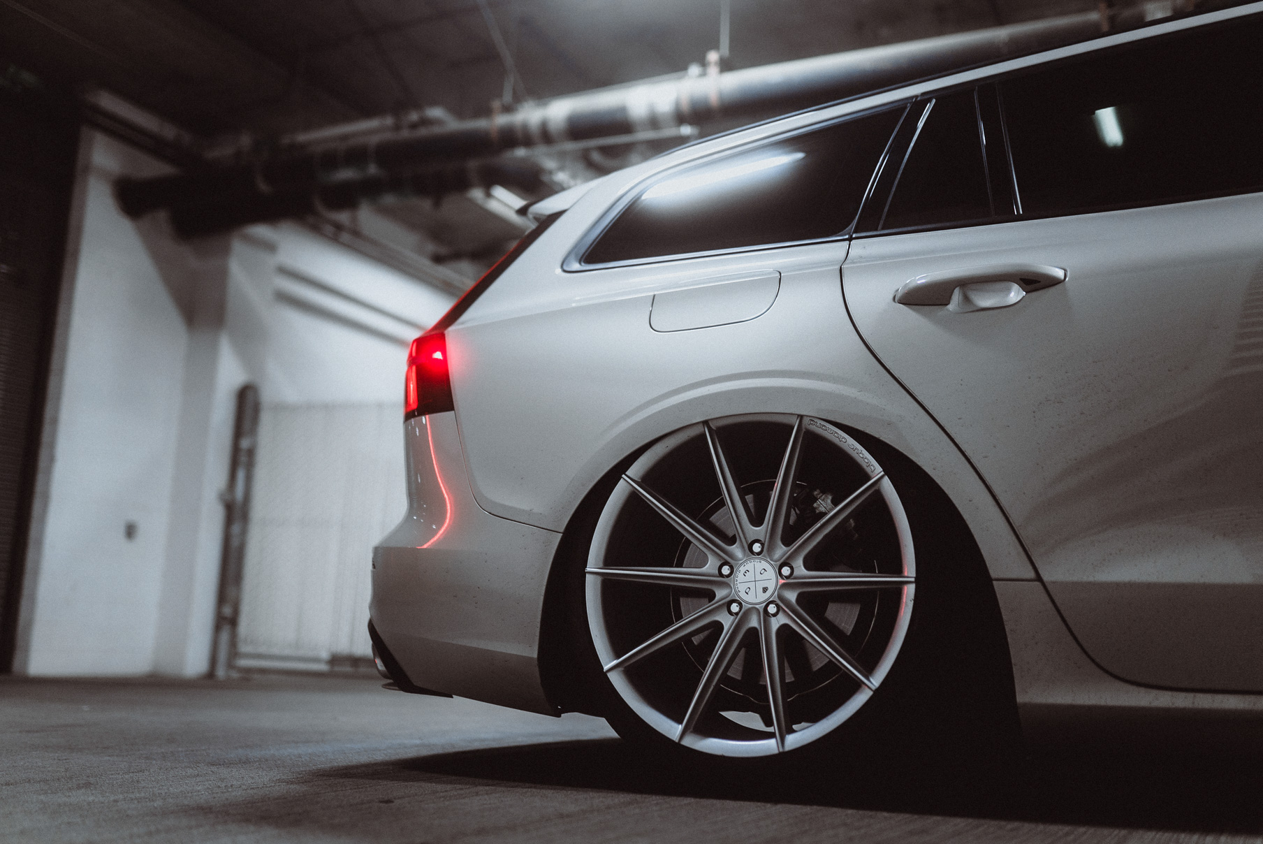 A 2020 Volvo V60 on Blaque Diamond BD-11 Gloss Silver Wheels