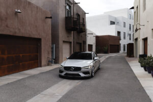 A 2020 Volvo V60 on Blaque Diamond BD-11 Gloss Silver Wheels