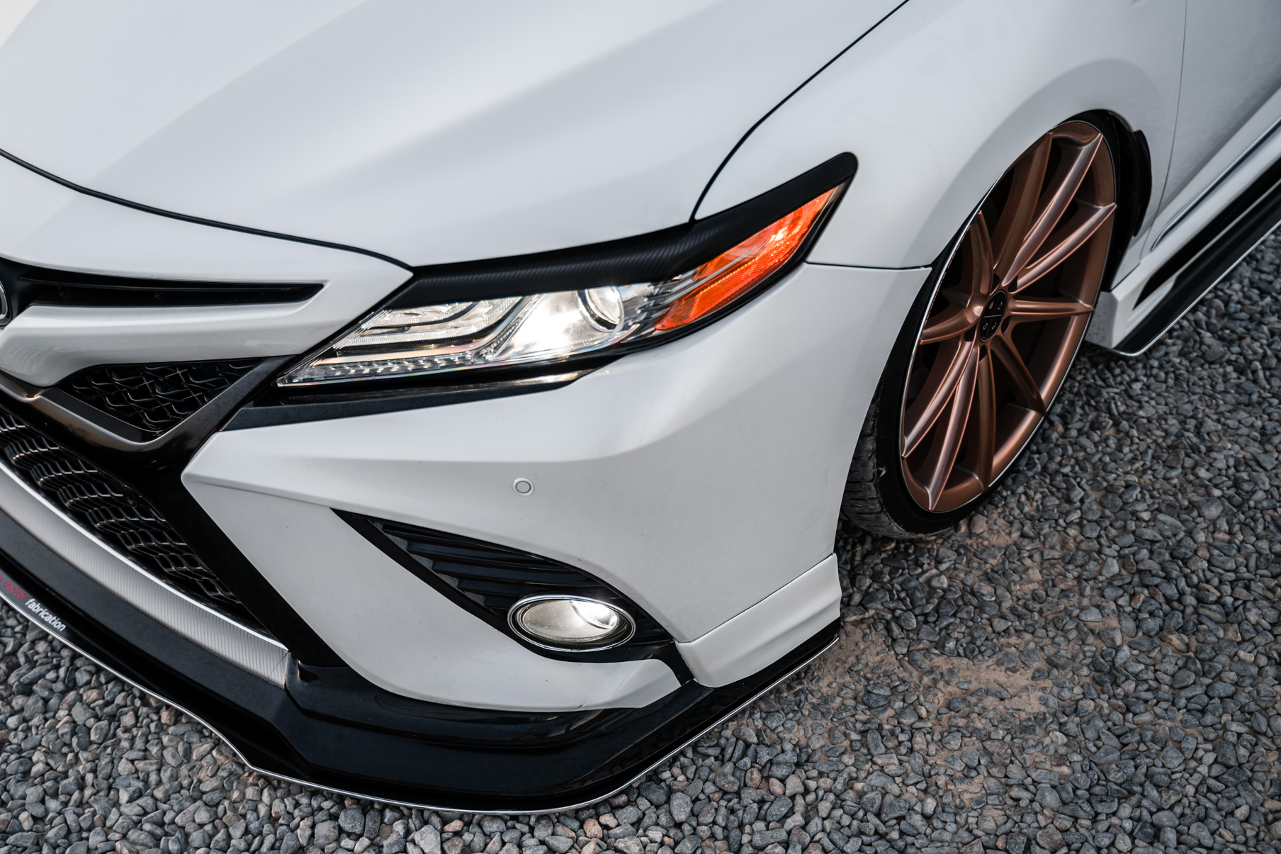 A 2018 Toyota Camry XSE on Blaque Diamond BD-11 Rose Gold Wheels