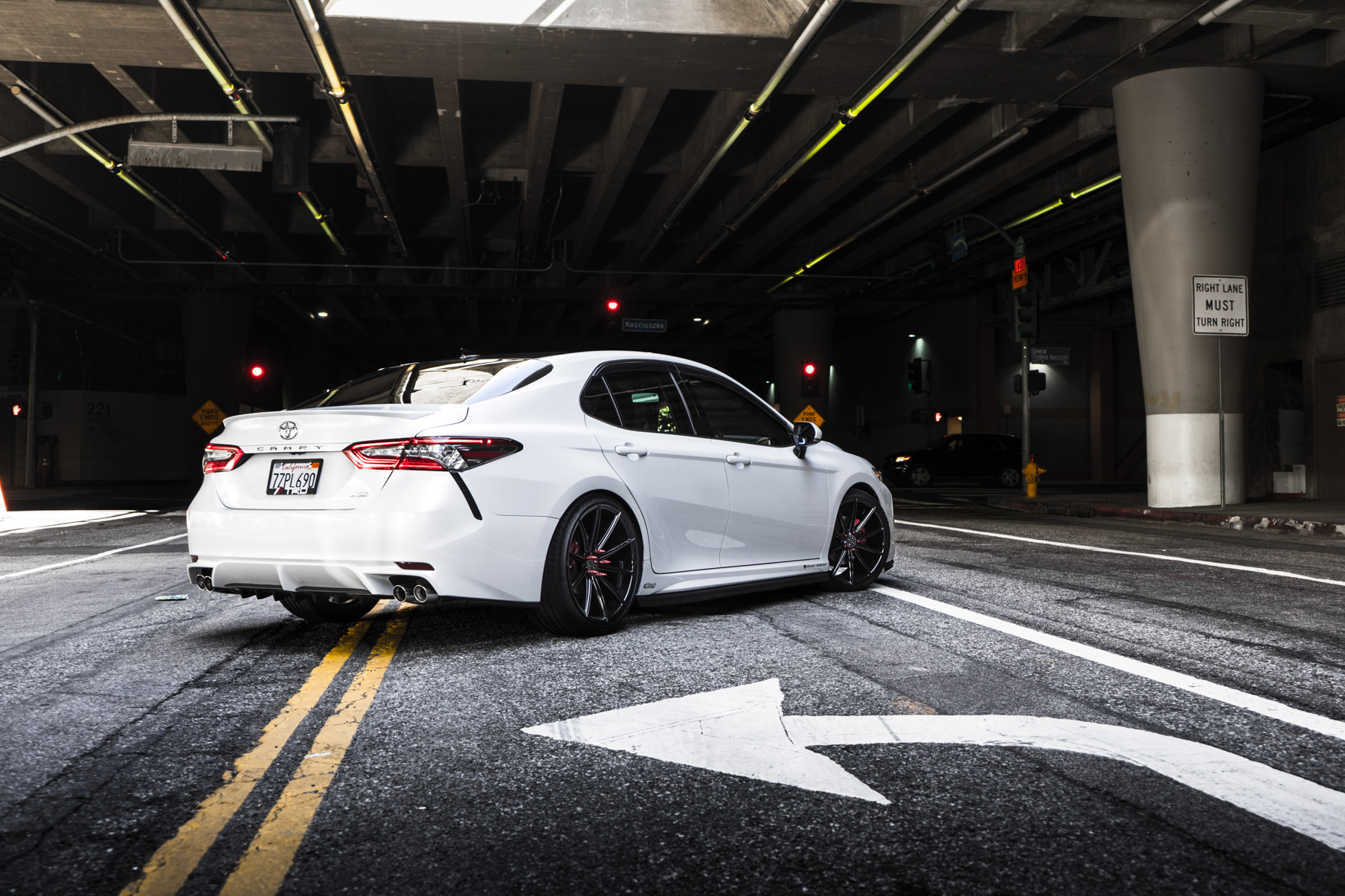 A 2018 Toyota Camry XSE on Blaque Diamond BD-11 Gloss Black Wheels
