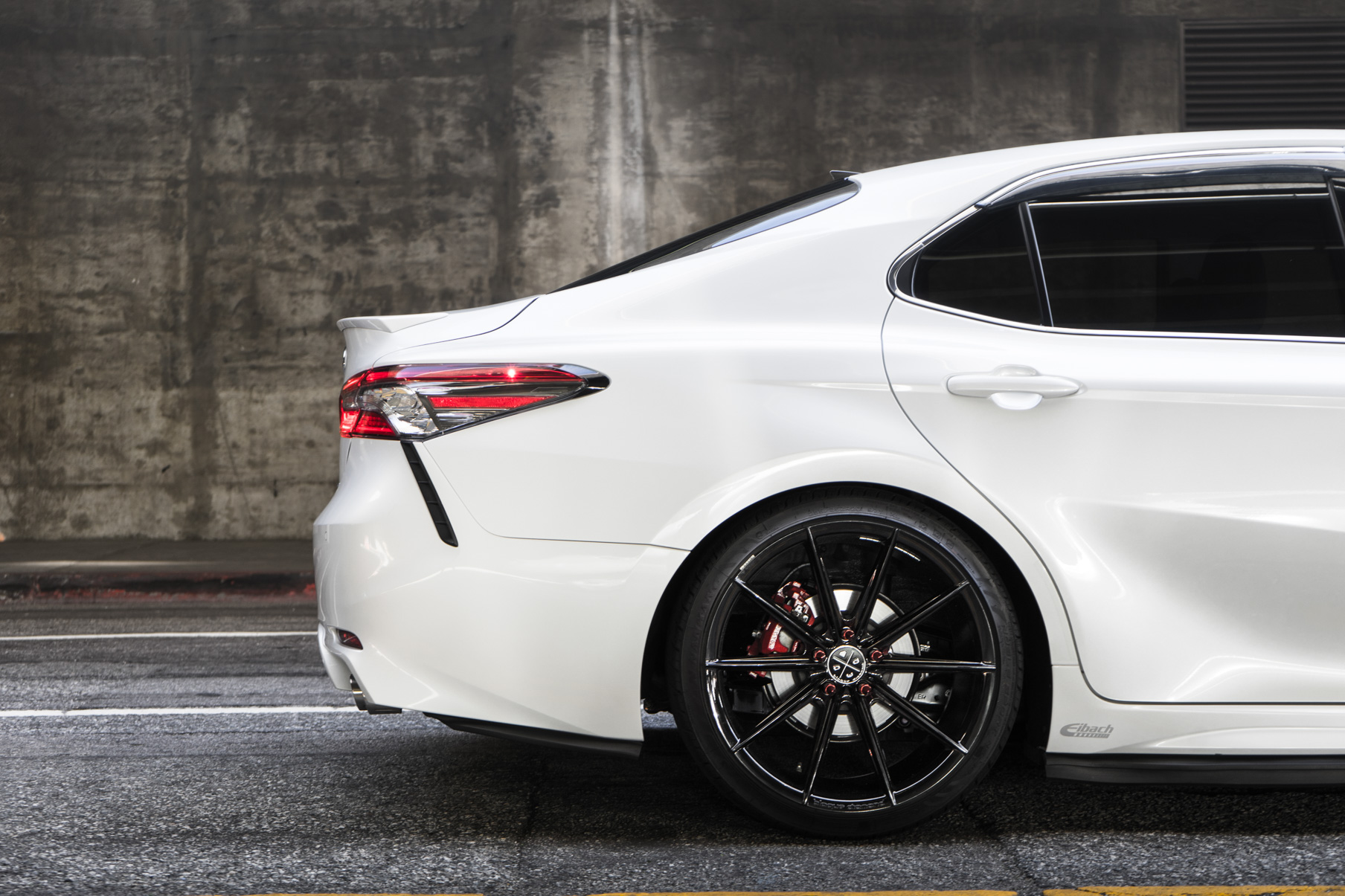 A 2018 Toyota Camry XSE on Blaque Diamond BD-11 Gloss Black Wheels