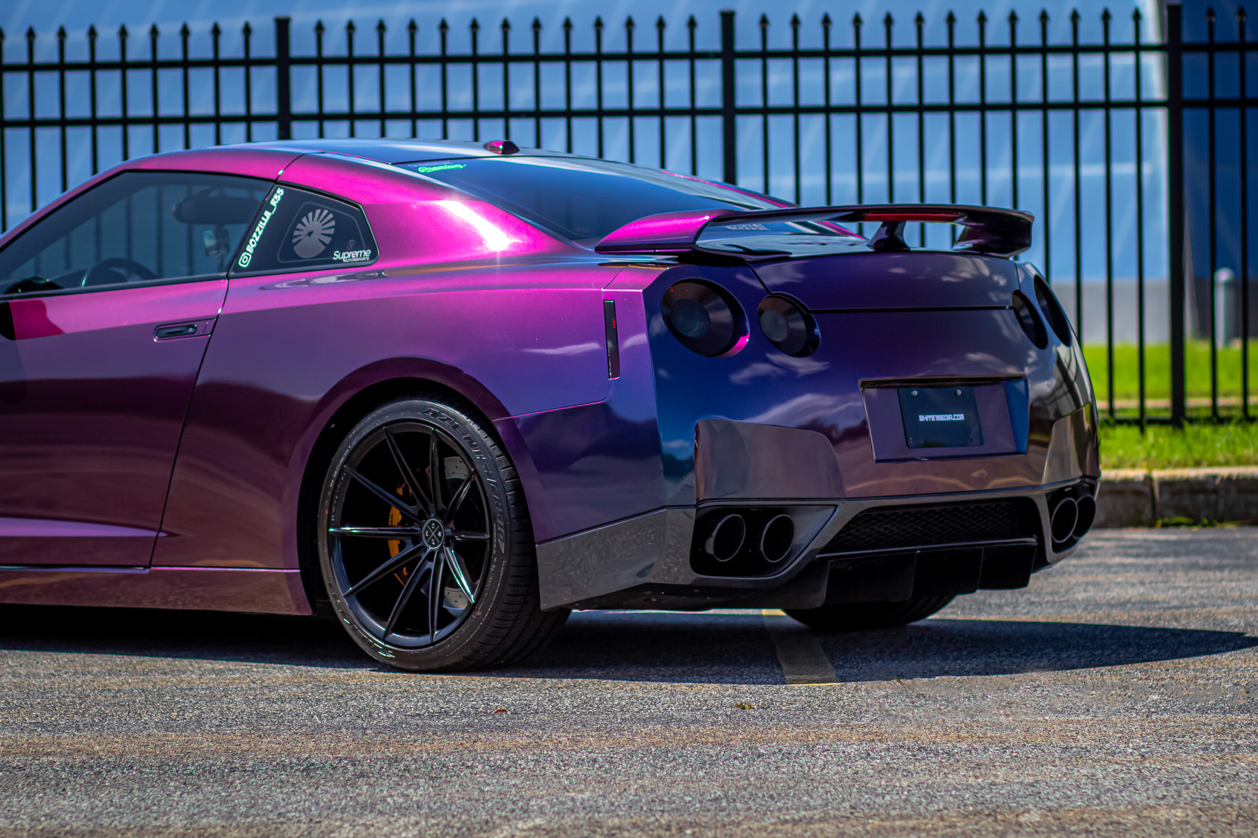 A 2016 Nissan GTR on 20 Inch Blaque Diamond BD-11 Gloss Black Wheels