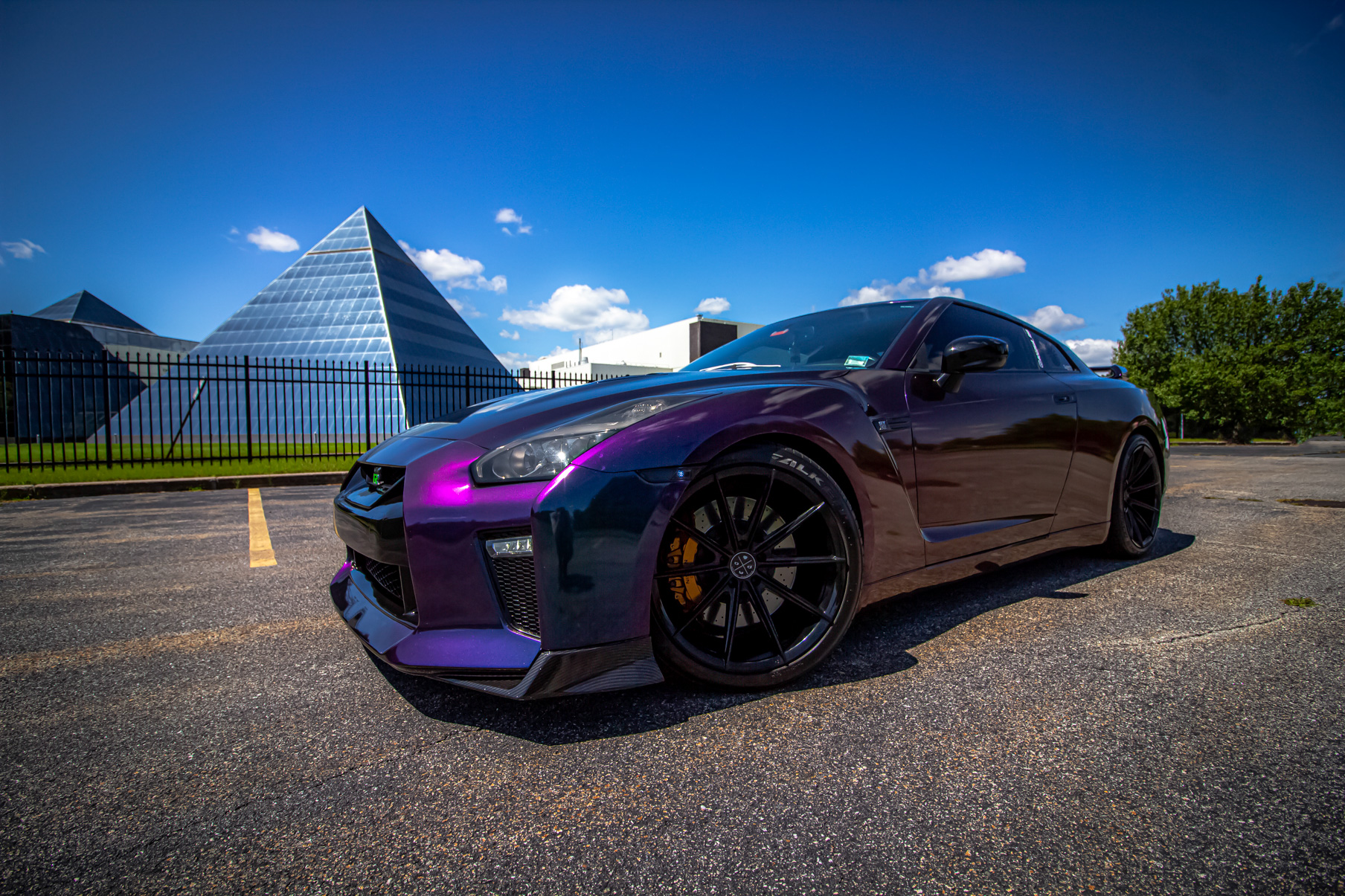 A 2016 Nissan GTR on 20 Inch Blaque Diamond BD-11 Gloss Black Wheels