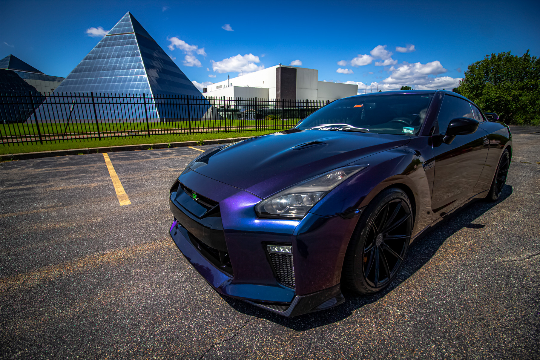 A 2016 Nissan GTR on 20 Inch Blaque Diamond BD-11 Gloss Black Wheels