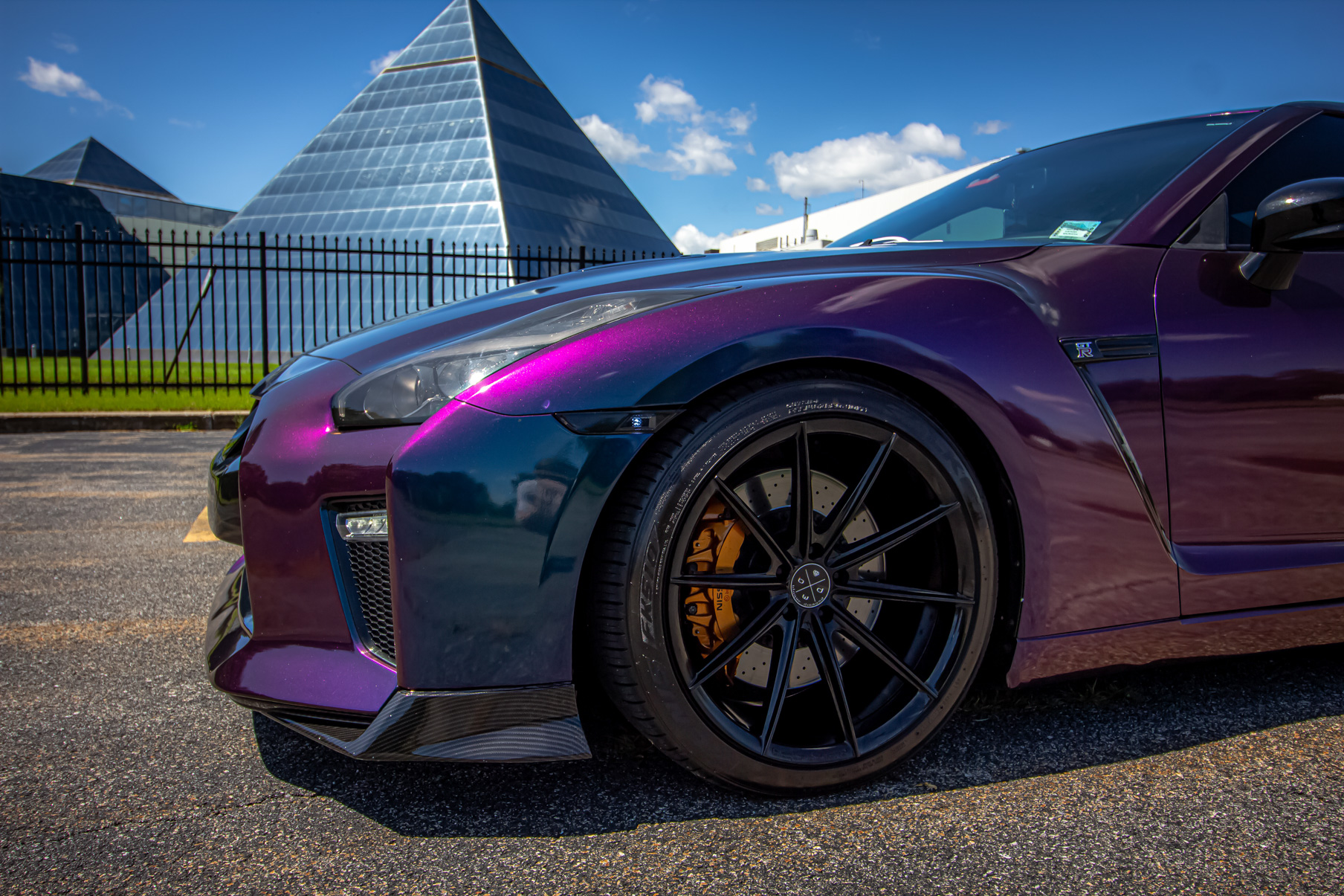A 2016 Nissan GTR on 20 Inch Blaque Diamond BD-11 Gloss Black Wheels