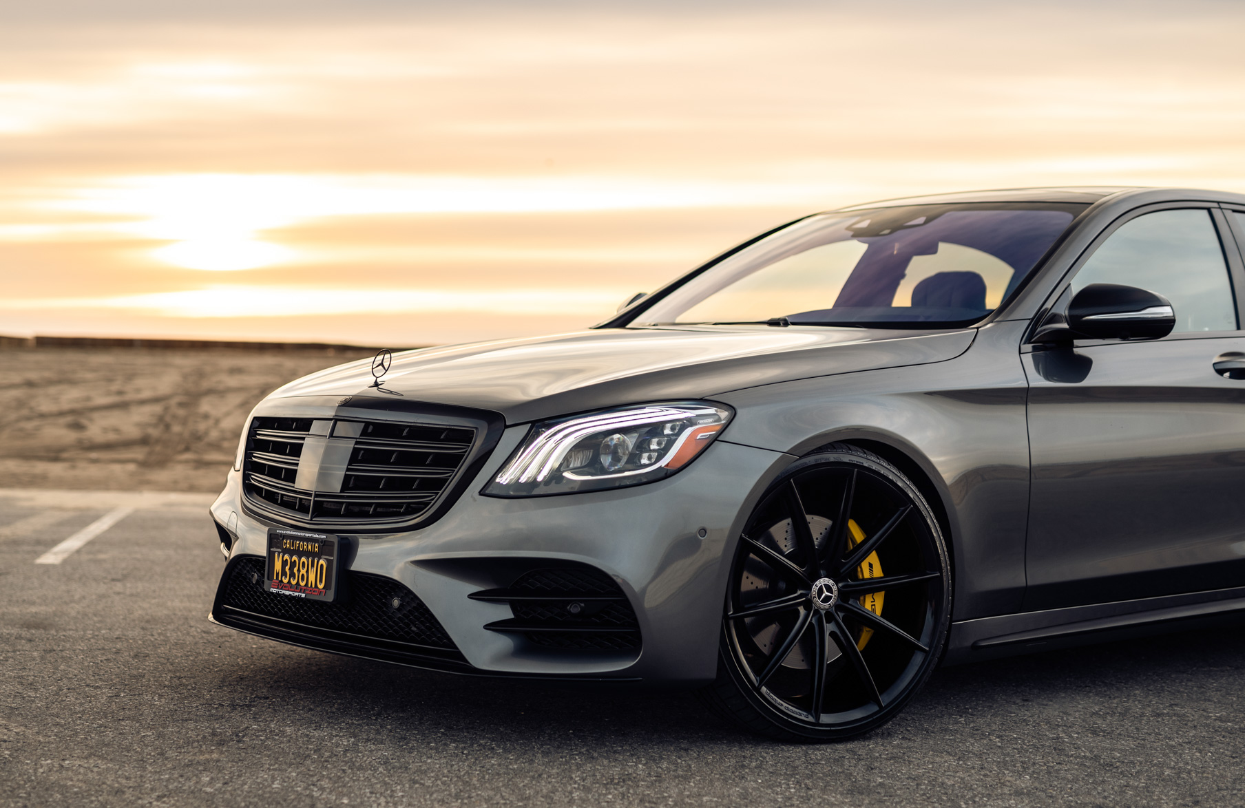 A 2016 Mercedes-Benz S Class on Blaque Diamond BD-11 Gloss Black Wheels