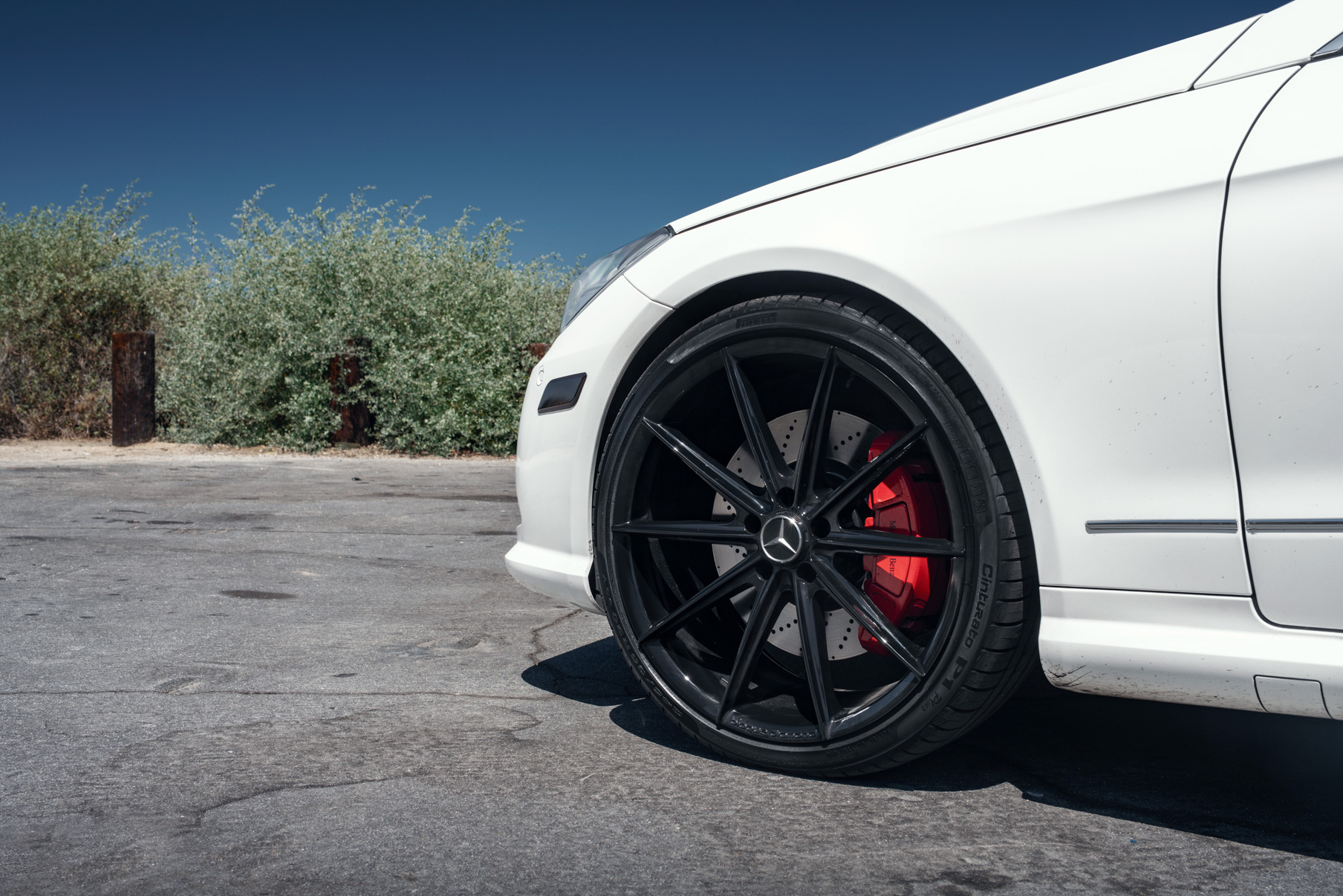 A 2015 Mercedes-Benz E550 on 20 Inch Blaque Diamond BD-11 Gloss Black Wheels