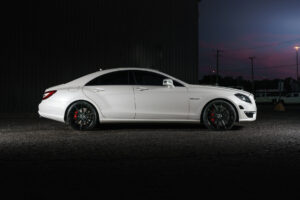 A 2012 Mercedes-Benz CLS63 AMG on Blaque Diamond BD-11 Gloss Black Wheels