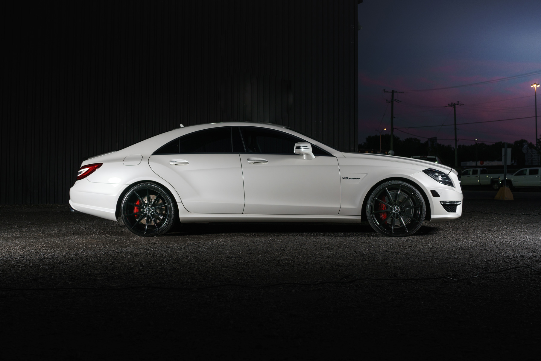 A 2012 Mercedes-Benz CLS63 AMG on Blaque Diamond BD-11 Gloss Black Wheels