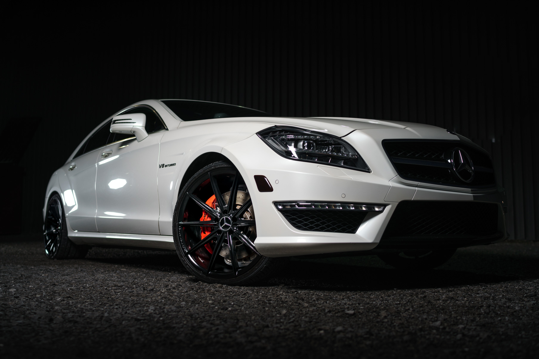 A 2012 Mercedes-Benz CLS63 AMG on Blaque Diamond BD-11 Gloss Black Wheels