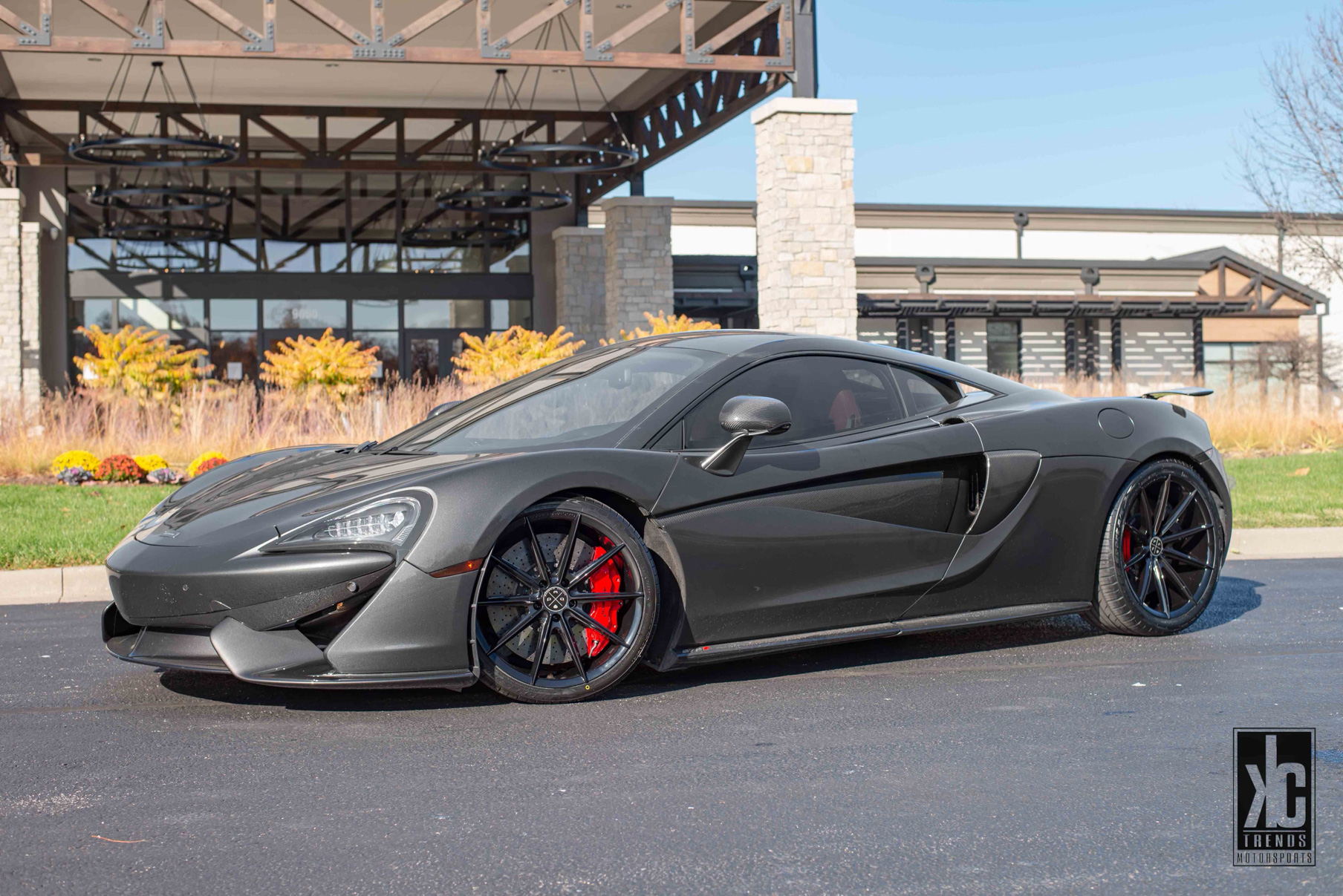 A 2019 McLaren 570s on 19 Inch Blaque Diamond BD-11 Gloss Black Wheels