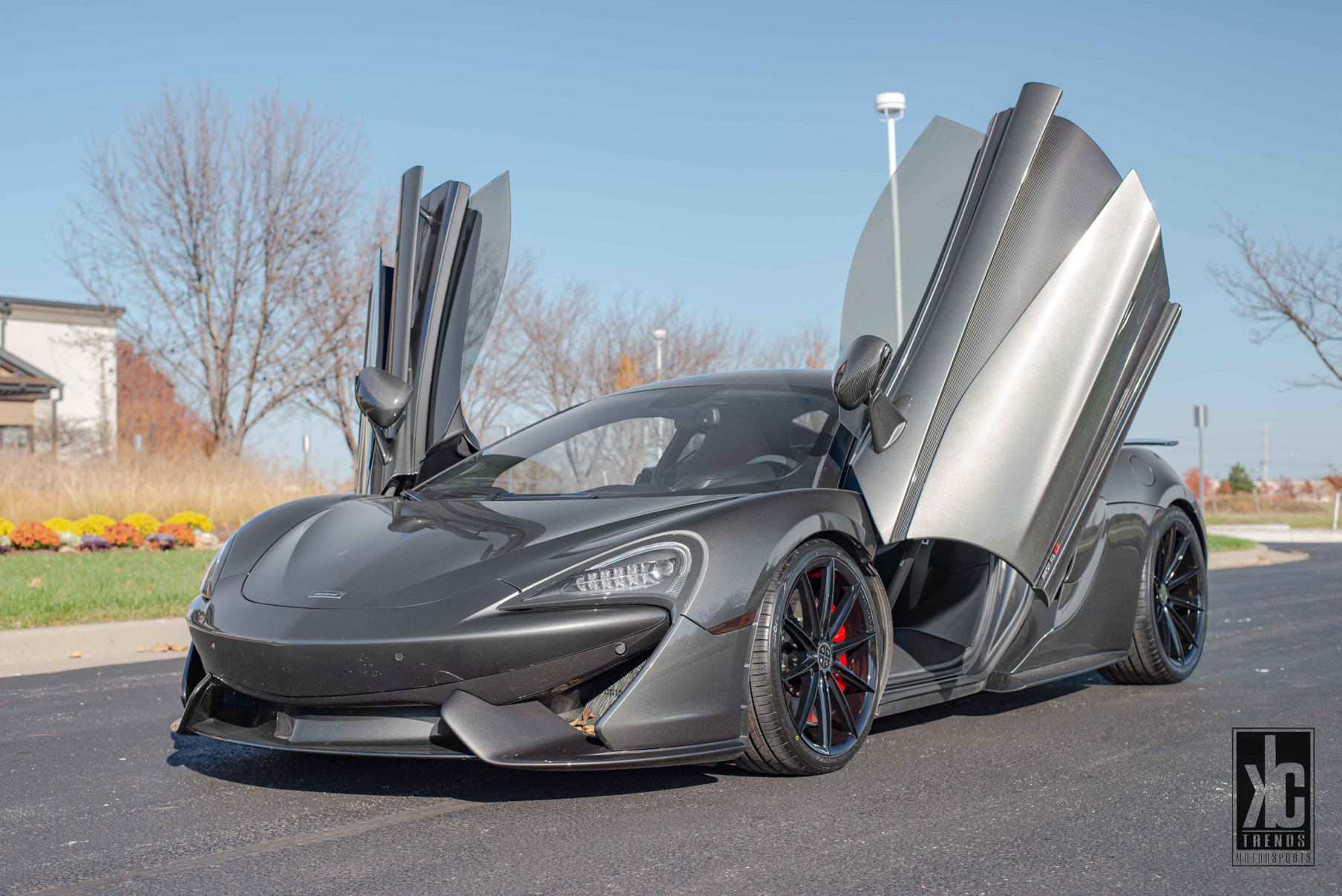A 2019 McLaren 570s on 19 Inch Blaque Diamond BD-11 Gloss Black Wheels