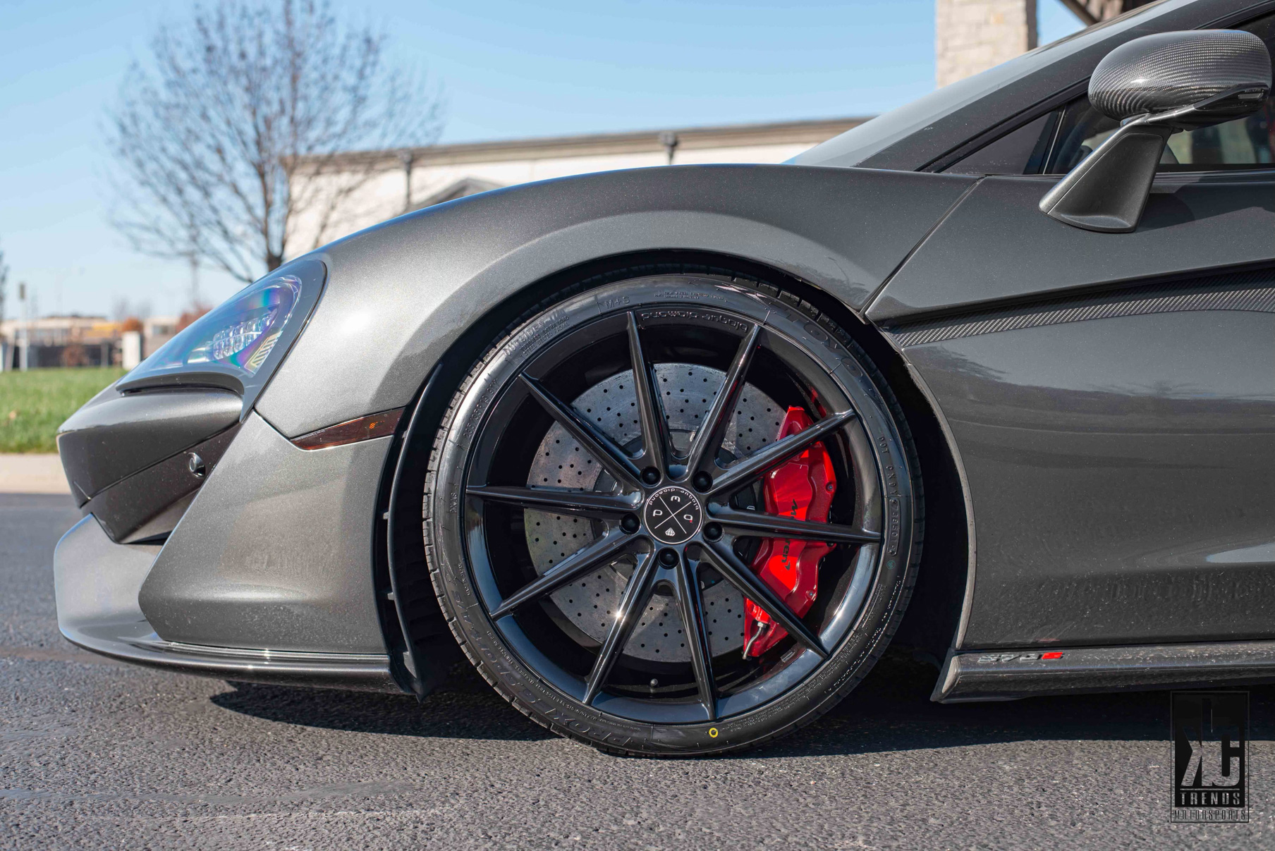A 2019 McLaren 570s on 19 Inch Blaque Diamond BD-11 Gloss Black Wheels