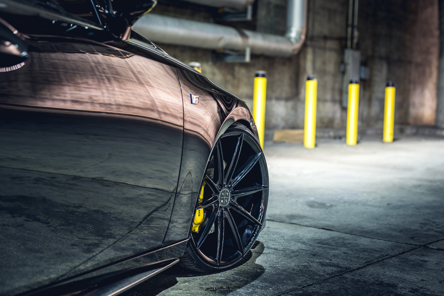 A 2016 Lexus IS350 on 20 Inch Blaque Diamond BD-11 Gloss Black Wheels