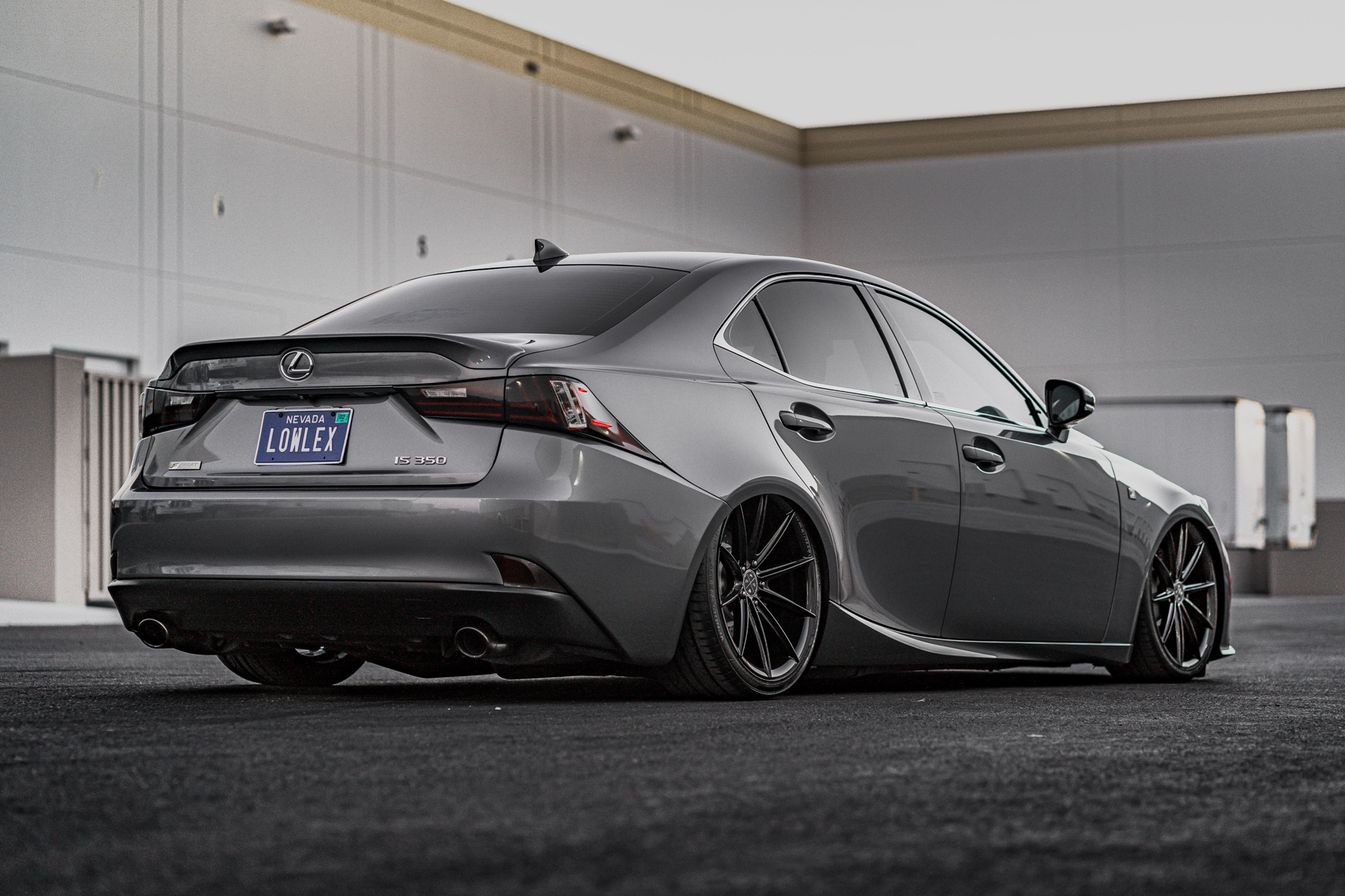 A 2017 Lexus IS on 19 Inch Blaque Diamond BD-11 Gloss Black Wheels