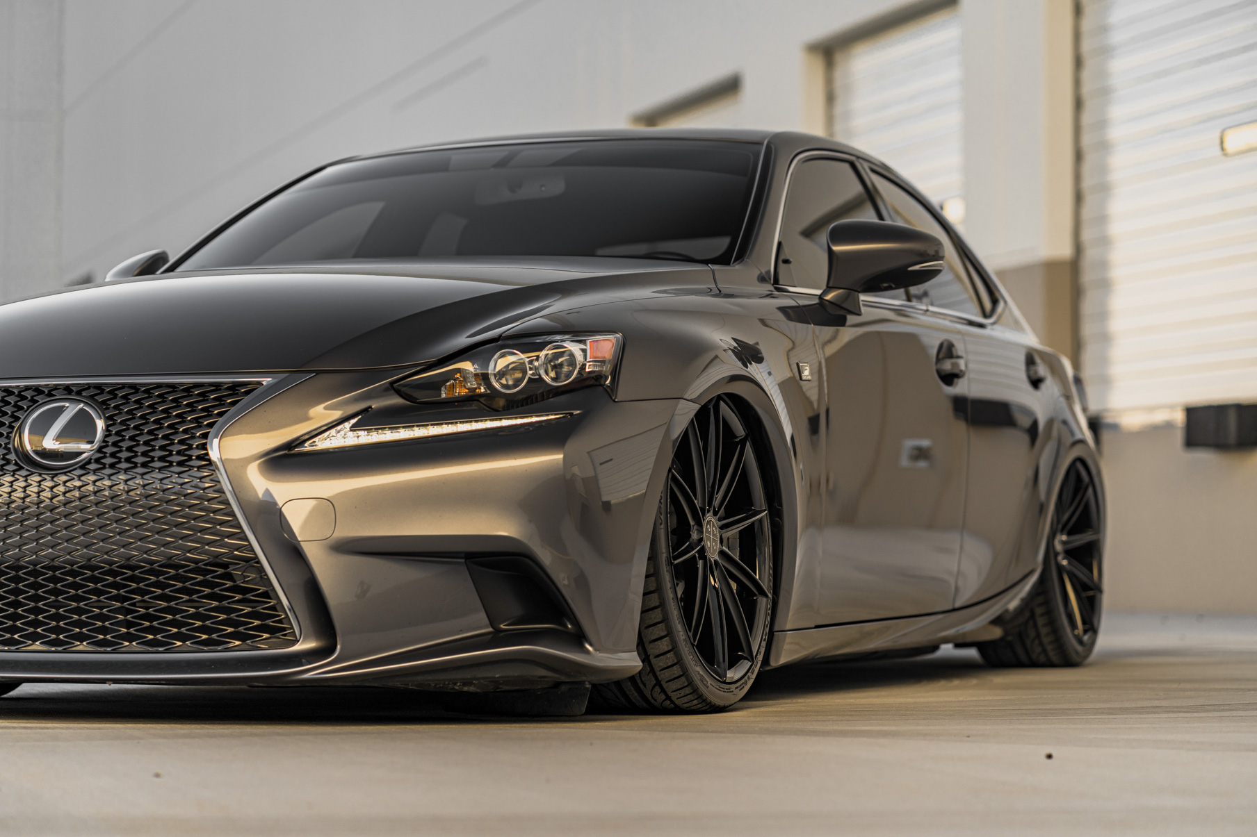 A 2017 Lexus IS on 19 Inch Blaque Diamond BD-11 Gloss Black Wheels