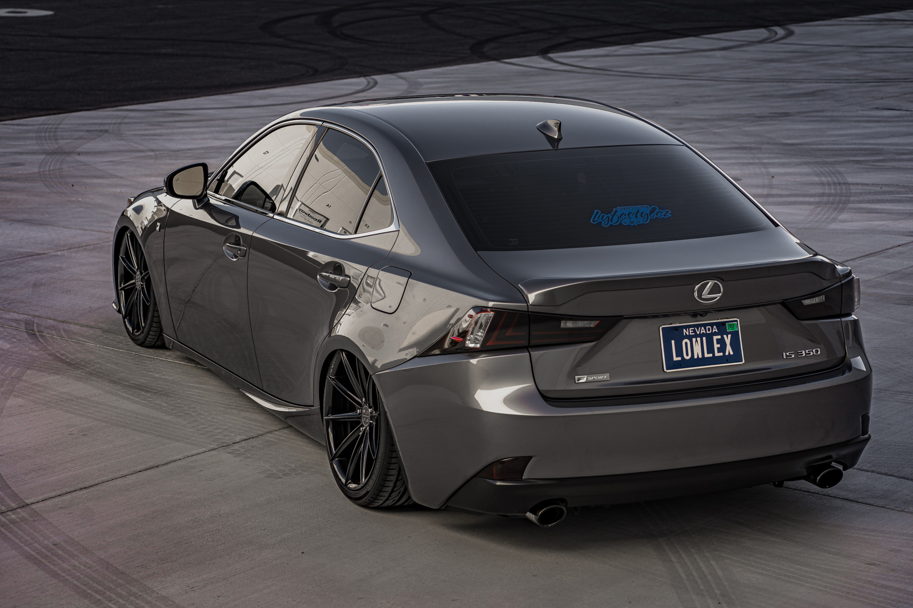 A 2017 Lexus IS on 19 Inch Blaque Diamond BD-11 Gloss Black Wheels