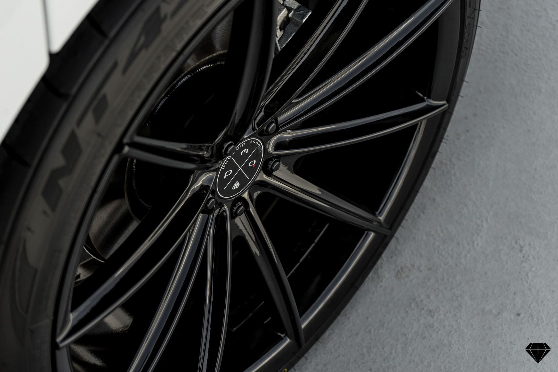 A 2018 Range Rover Velar on 22 Inch Blaque Diamond BD-11 Gloss Black Wheels