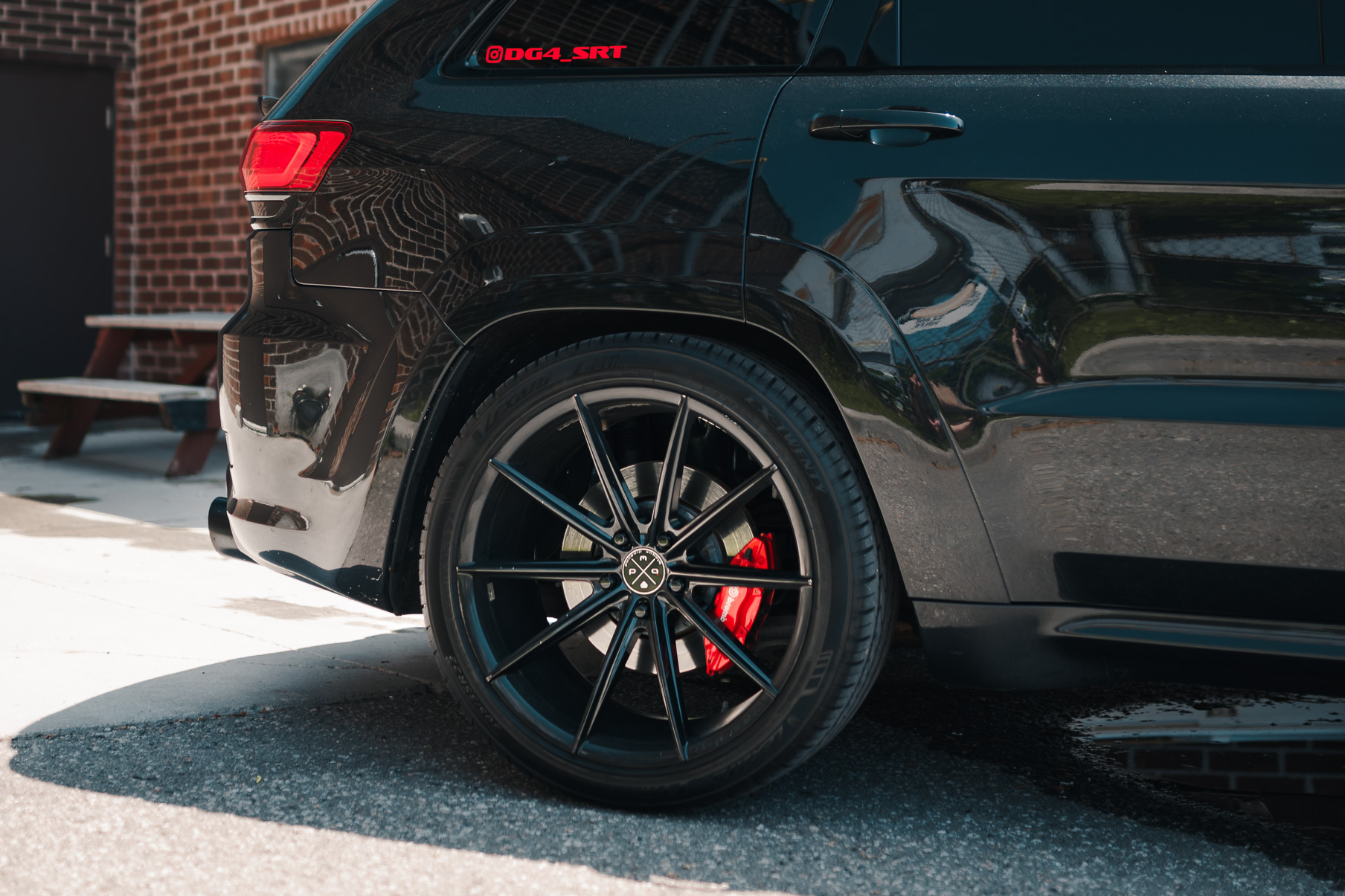 A 2016 Jeep SRT8 on 20 Inch Blaque Diamond BD-11 Gloss Black Wheels
