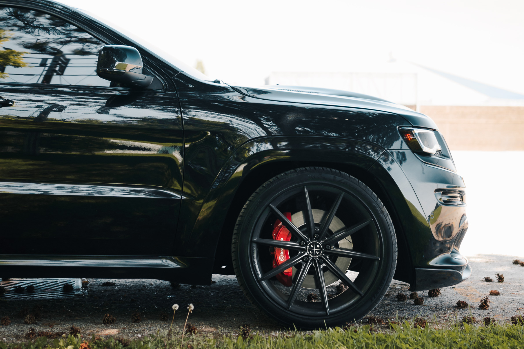 A 2016 Jeep SRT8 on 20 Inch Blaque Diamond BD-11 Gloss Black Wheels